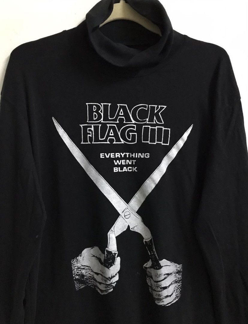 Band Tees Rare Black Flag Everything Went Black Turtleneck Size US L / EU 52-54 / 3 - 2 Thumbnail