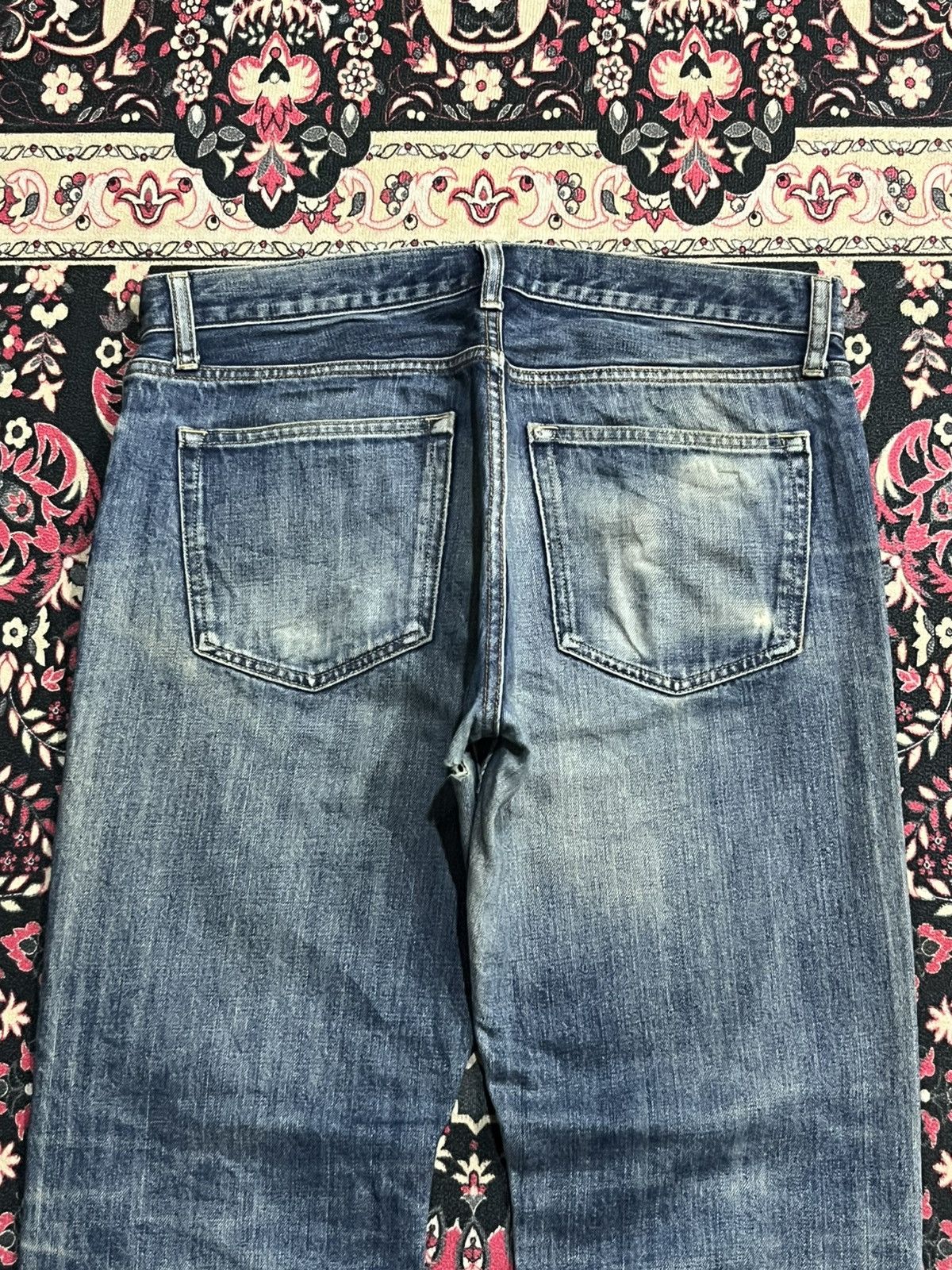 Undercover × Uniqlo Vintage Y2K Uniqlo Blue Faded Washed Straight Leg Jeans Size US 32 / EU 48 - 7 Thumbnail