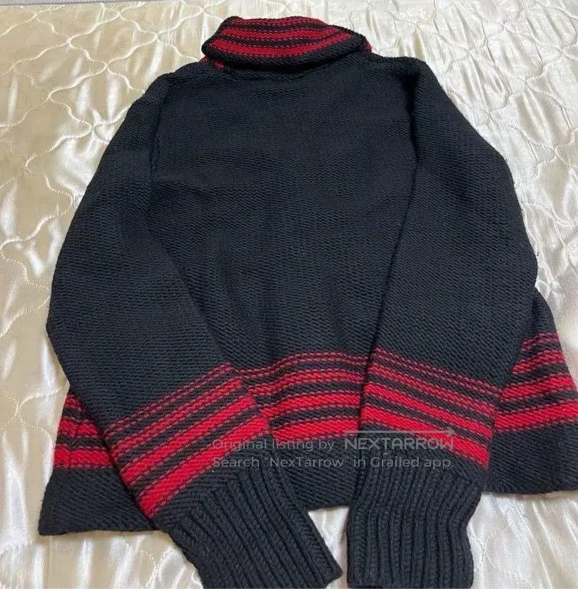 RRL Ralph Lauren rare vintage black red wool cardigan. Size US L / EU 52-54 / 3 - 2 Thumbnail