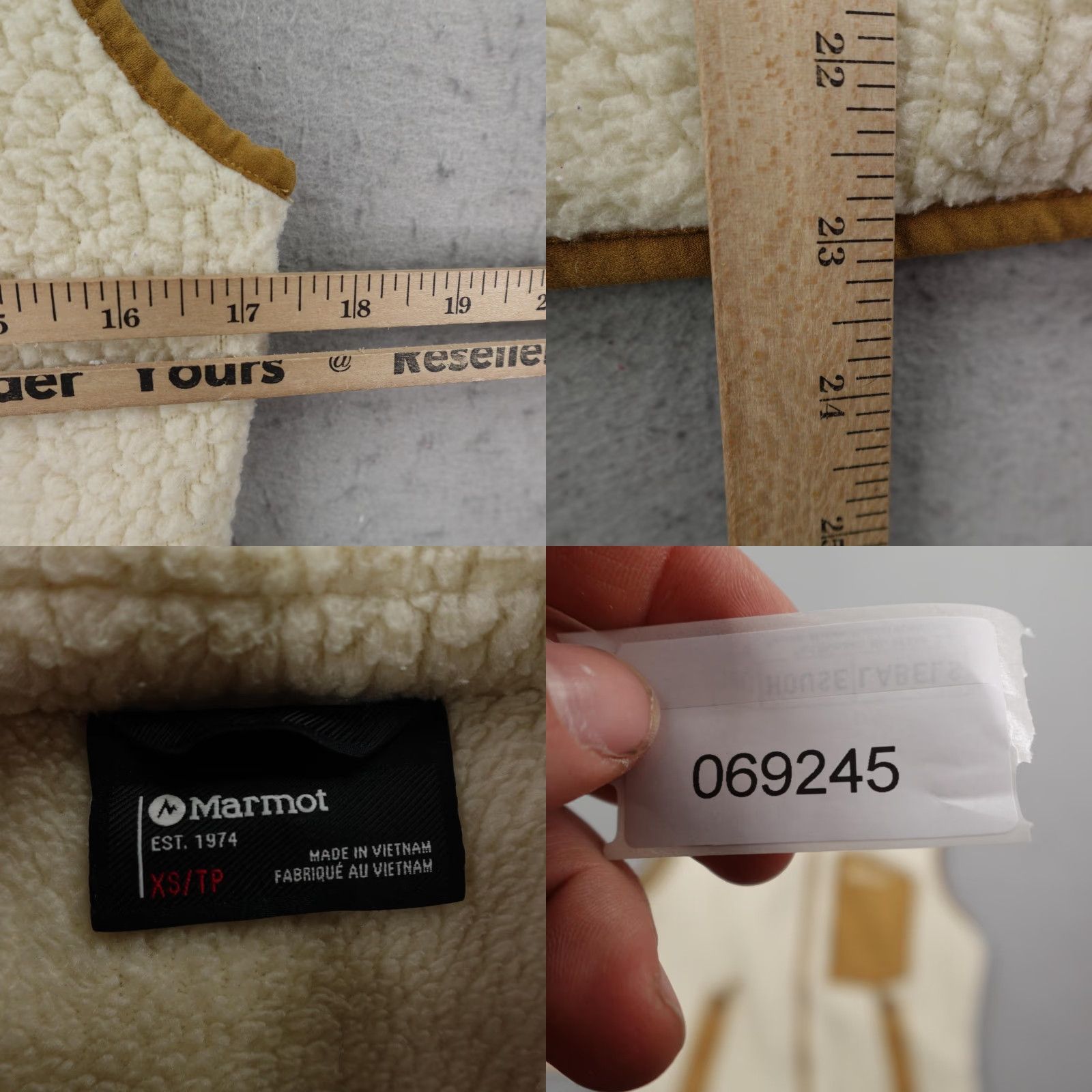 Marmot Marmot Vest Womens XS Cream Brown Wiley Polartec Sherpa Fleece Full Zip Hiking Vest Womens XS Beige Marmot Zip Lined Pockets Outdoor Autumn Winter Size XS / US 0-2 / IT 36-38 - 8 Thumbnail