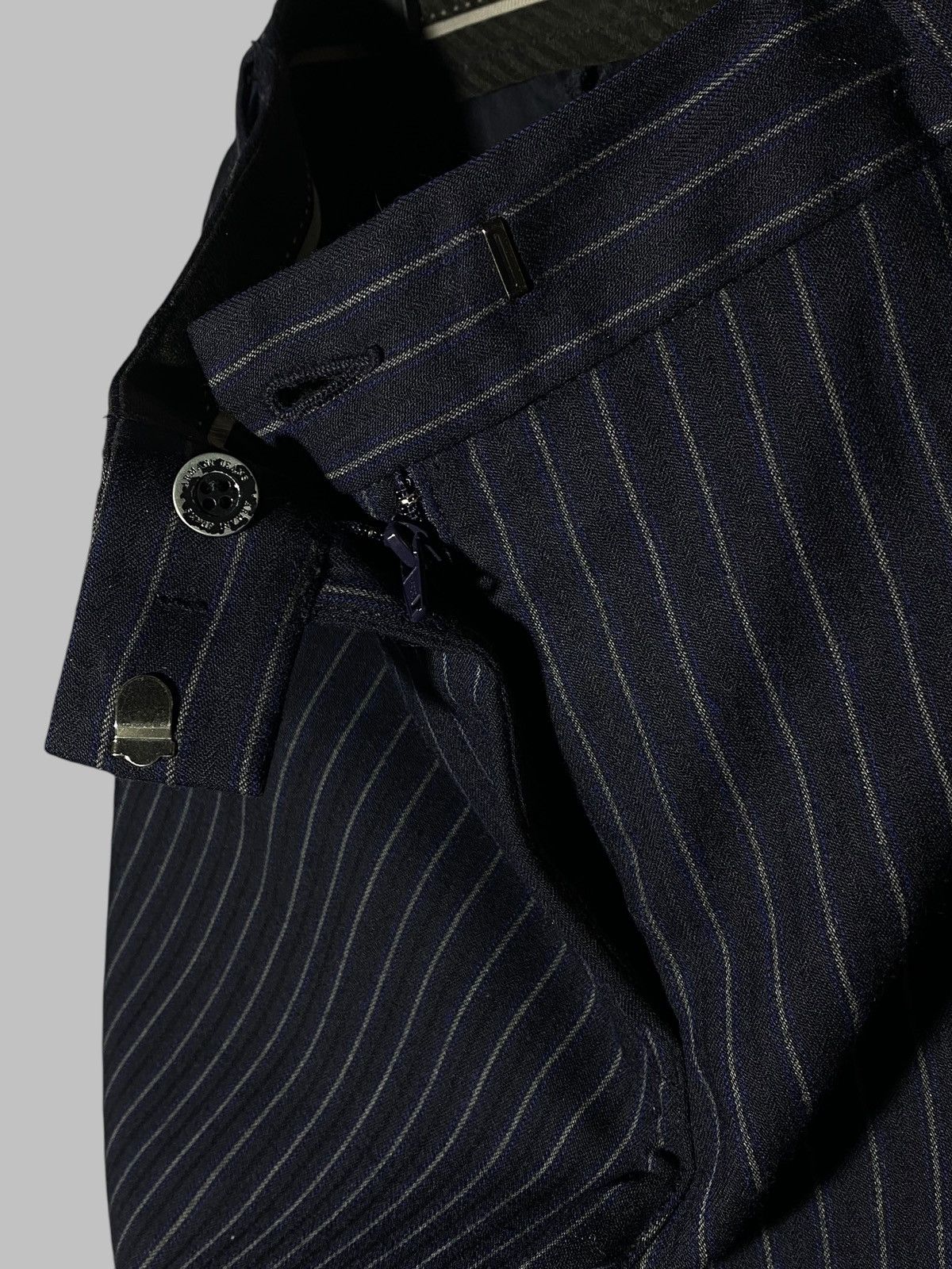 Armani Vintage Armani Jeans Wool Striped Suit Balzer + Pants Womens Size M / US 6-8 / IT 42-44 - 18 Thumbnail