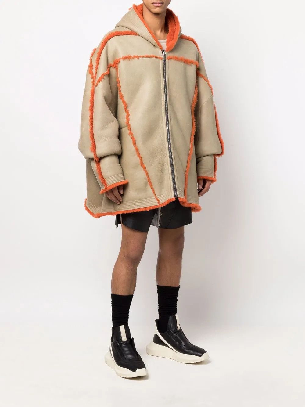 Rick Owens o1y0325 Hooded Jacket in Beige/Orange Size US M / EU 48-50 / 2 - 3 Thumbnail