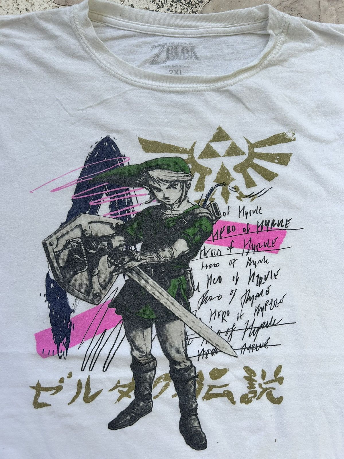 Nintendo Zelda by Nintendo 2016 Fronthit White Tee Size US M / EU 48-50 / 2 - 1 Thumbnail