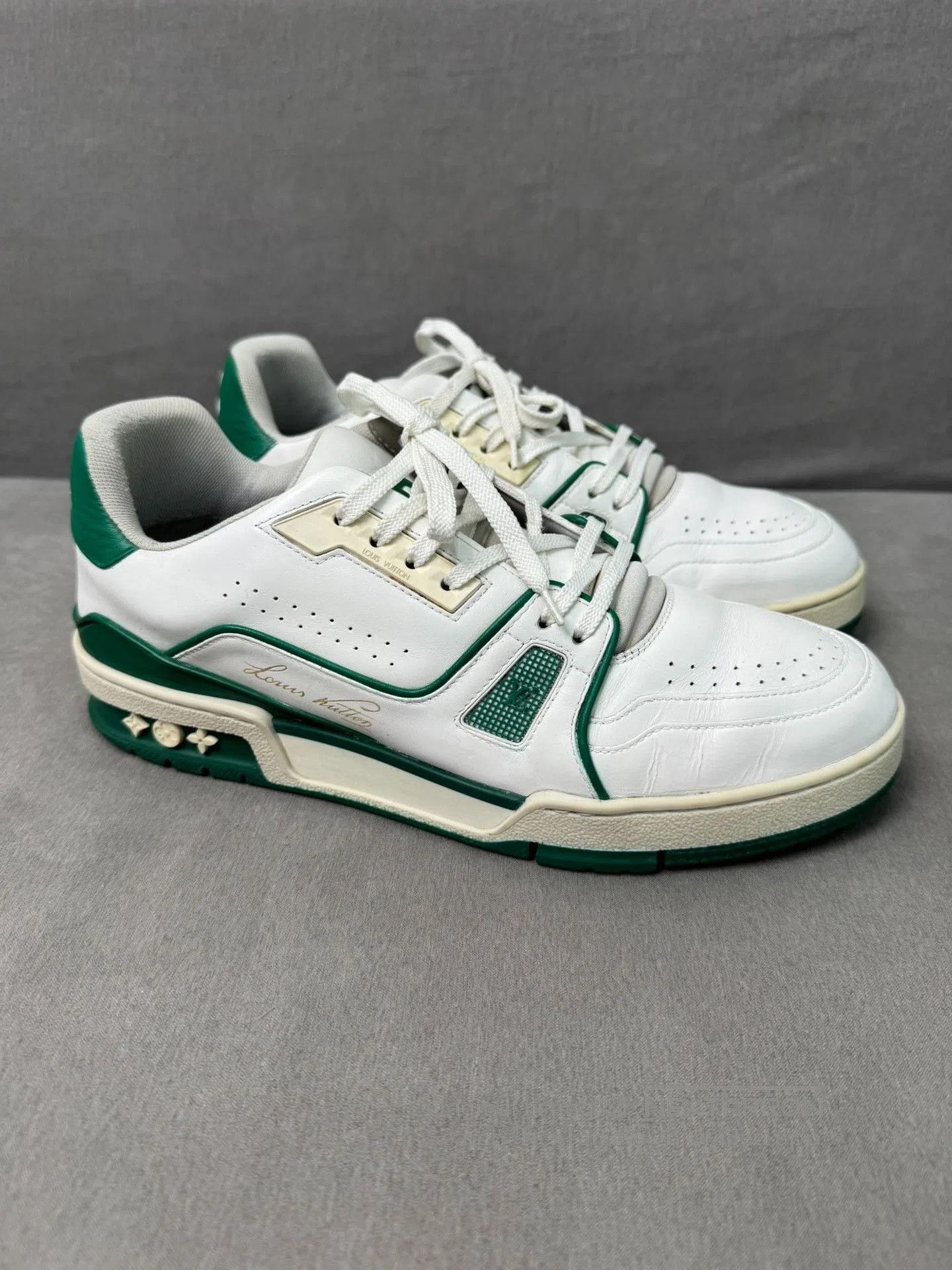 Louis Vuitton Louis Vuitton Trainer White Green. Size US 8 / EU 41 - 2 Thumbnail