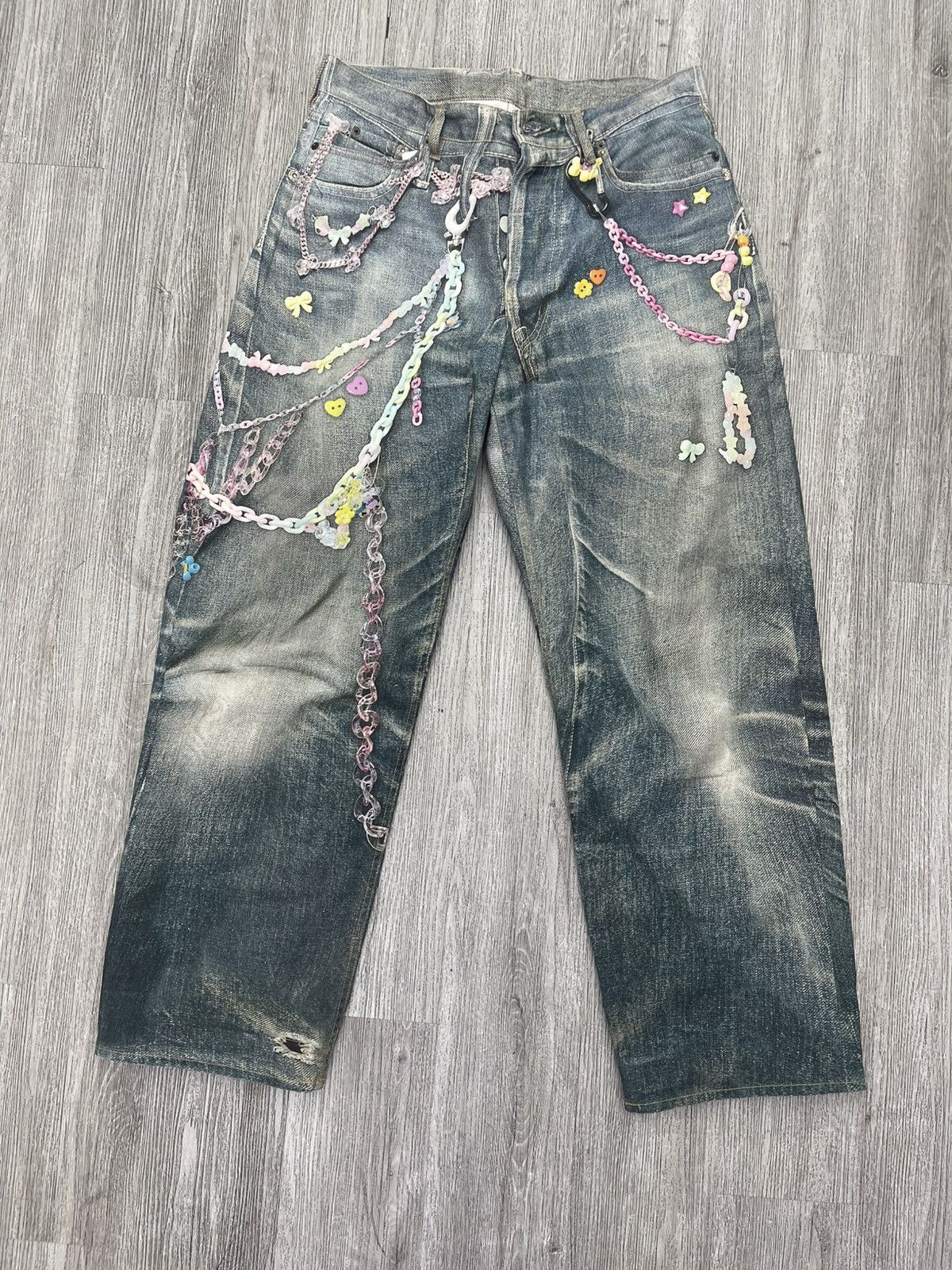 Acne Studios Acne studios jeans chains all over light blue Size US 34 / EU 50 - 1 Thumbnail