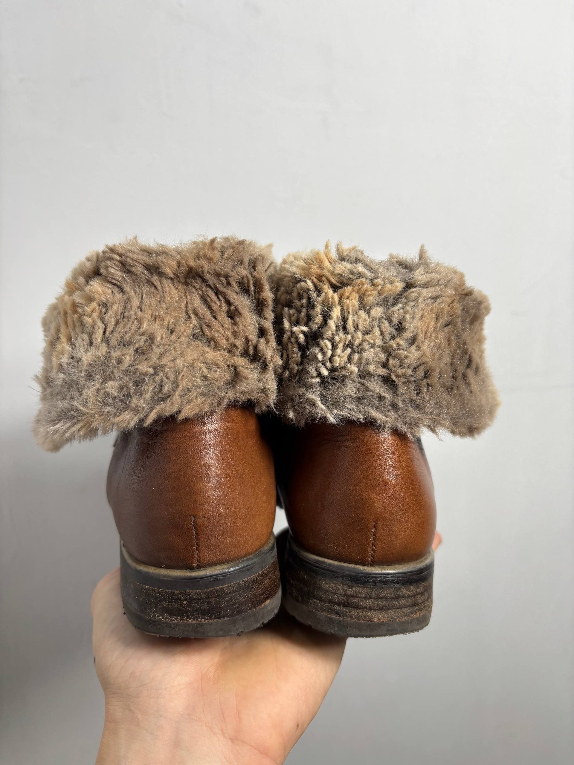 A.S.98 RARE Fur AS 98 GUIDI style! fade Ankle Archive Leather Boots Size US 7 / IT 37 - 7 Thumbnail