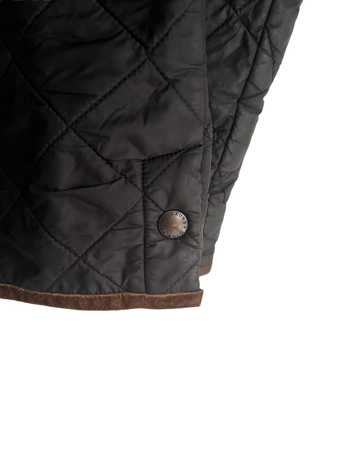 RRL Ralph Lauren Vintage 1990s Polo RL 💎 Quilted Leather Bomber Jacket Size US M / EU 48-50 / 2 - 7 Thumbnail
