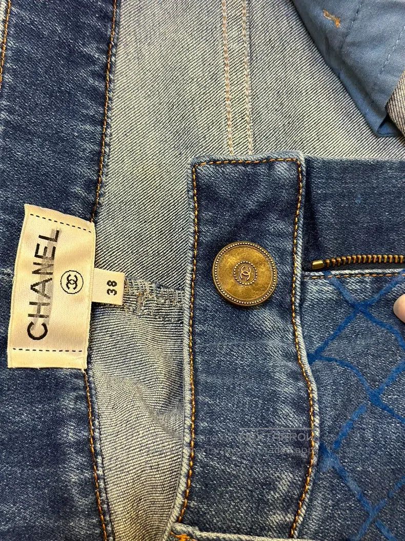 Chanel Chanel Diamond check jeans Size 25" / US 0 / IT 36 - 3 Thumbnail
