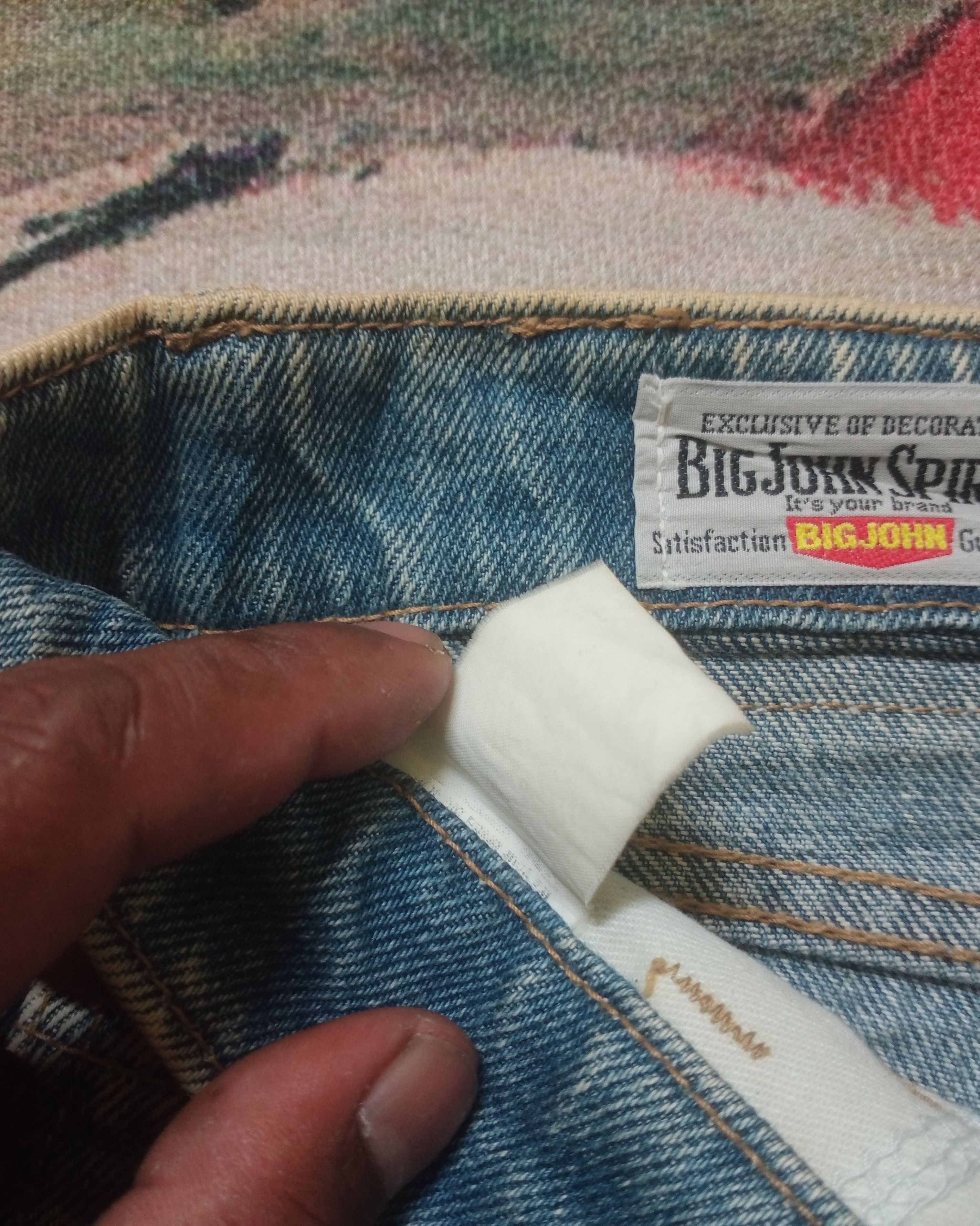 Big John Rare Vintage 90s Big John Loose Washed Denim Size US 30 / EU 46 - 8 Thumbnail