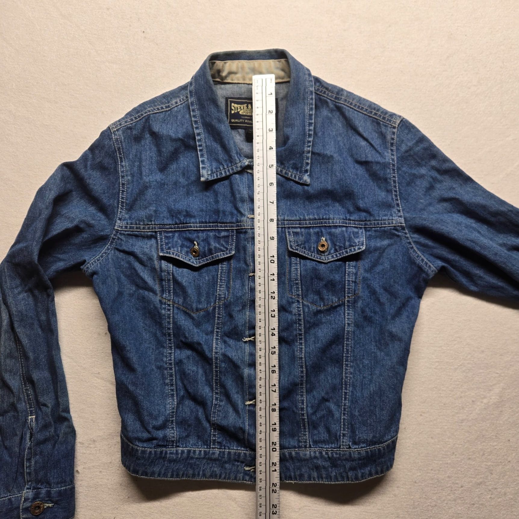 Vintage VINTAGE Steve & Barry's Denim Jacket Women's Adult Medium Blue 100% Cotton Size 32" / US 10 / IT 46 - 6 Thumbnail