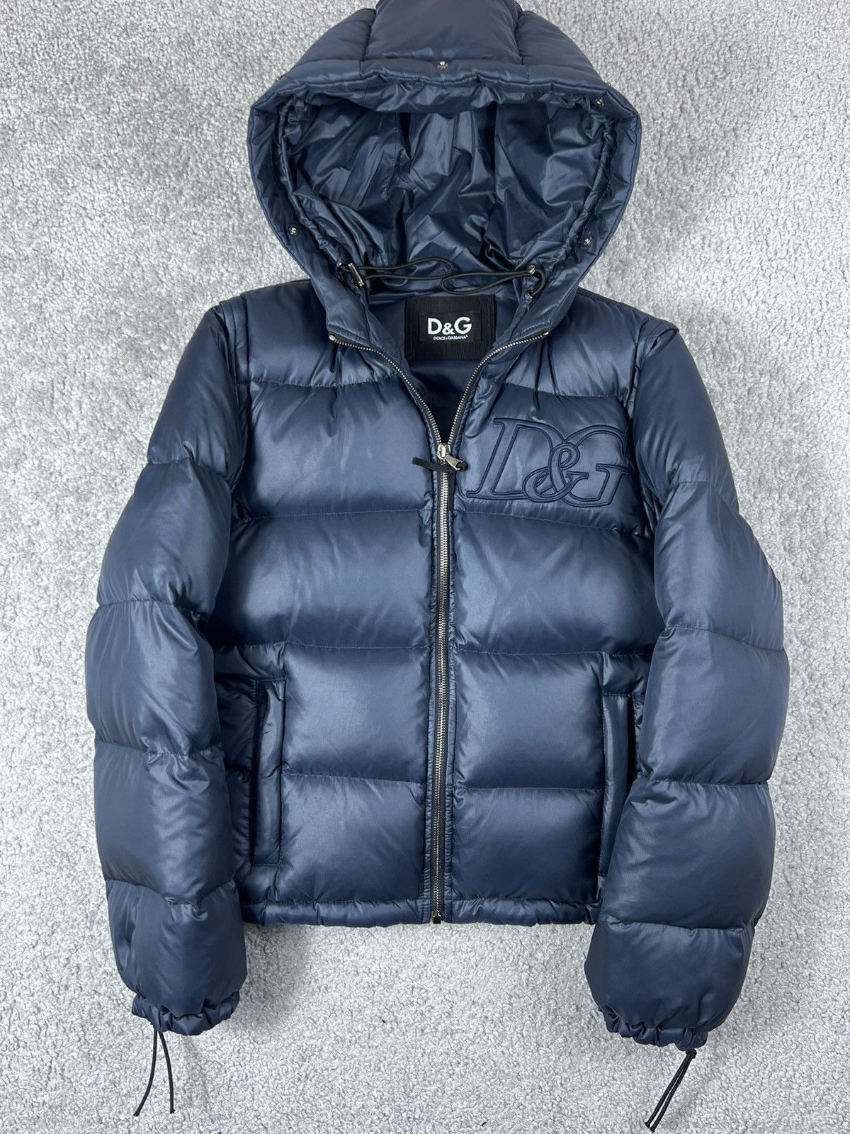 Dolce & Gabbana Dolce & Gabbana DG Shine Blue Puffer Jacket Size US S / EU 44-46 / 1 - 2 Thumbnail