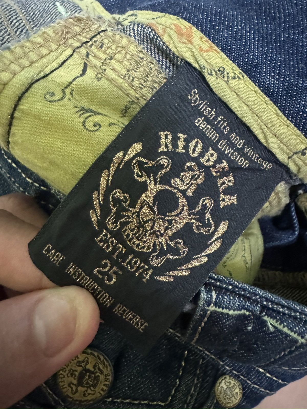 Hysteric Glamour Vintage Riobera Flared Low Rise Jeans Back Buckle Denim Size US 28 / EU 44 - 12 Thumbnail