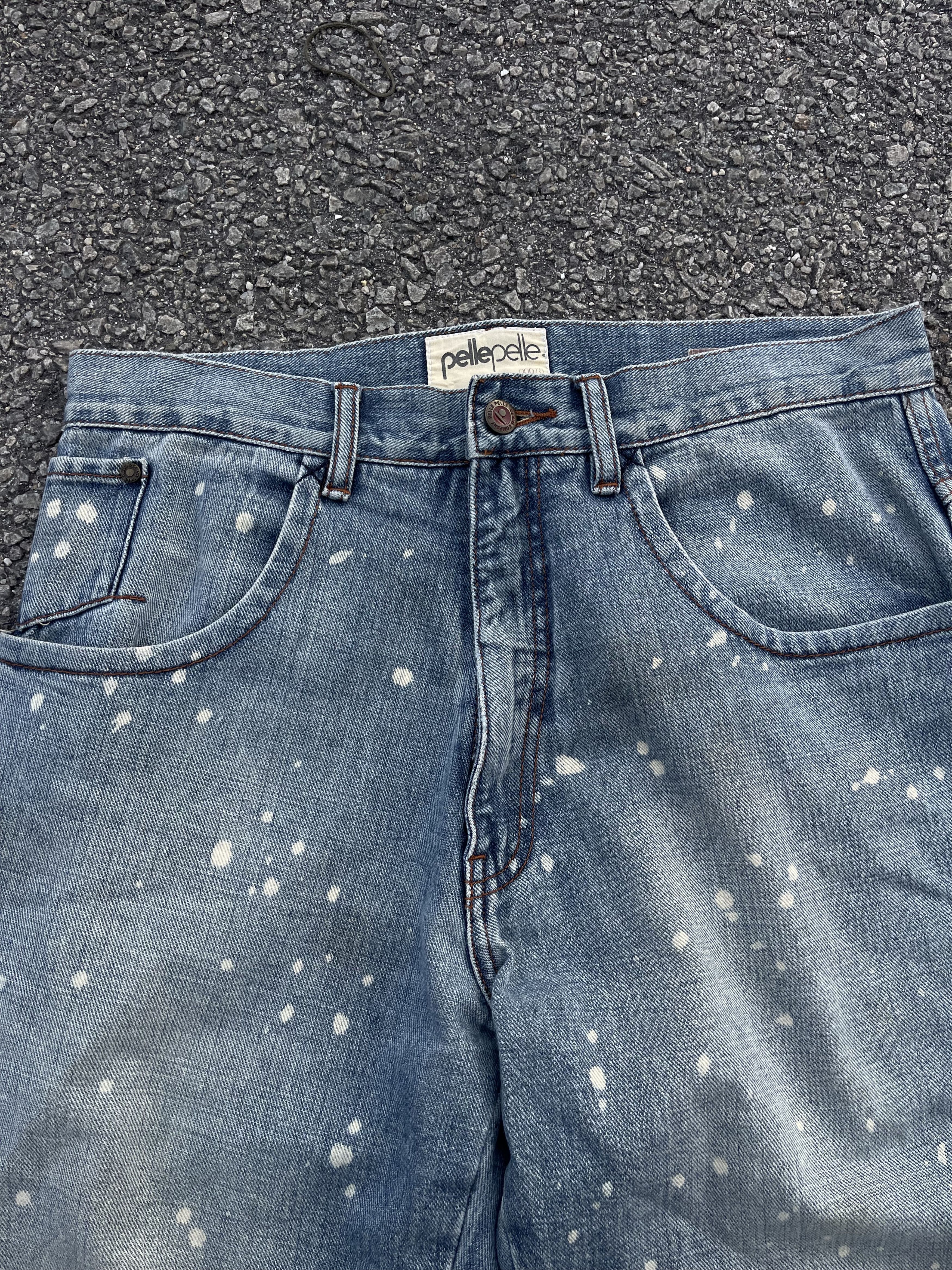 Marc Buchanan Vintage Baggy Wide Leg Pelle Pelle Faded Distressed Size US 33 - 8 Thumbnail