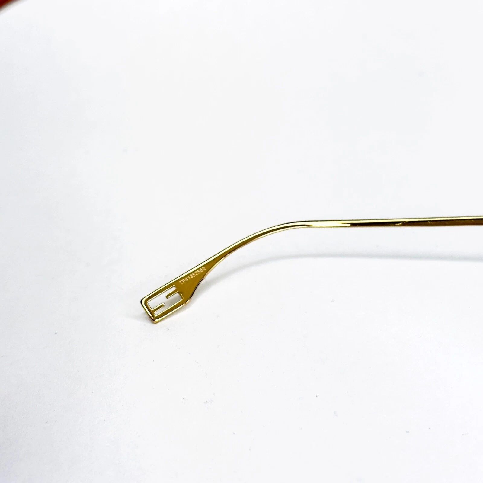 Fendi FENDI BAGUETTE 40123 Gold Fashion Sunglasses FE40123U 30A Size ONE SIZE - 3 Thumbnail
