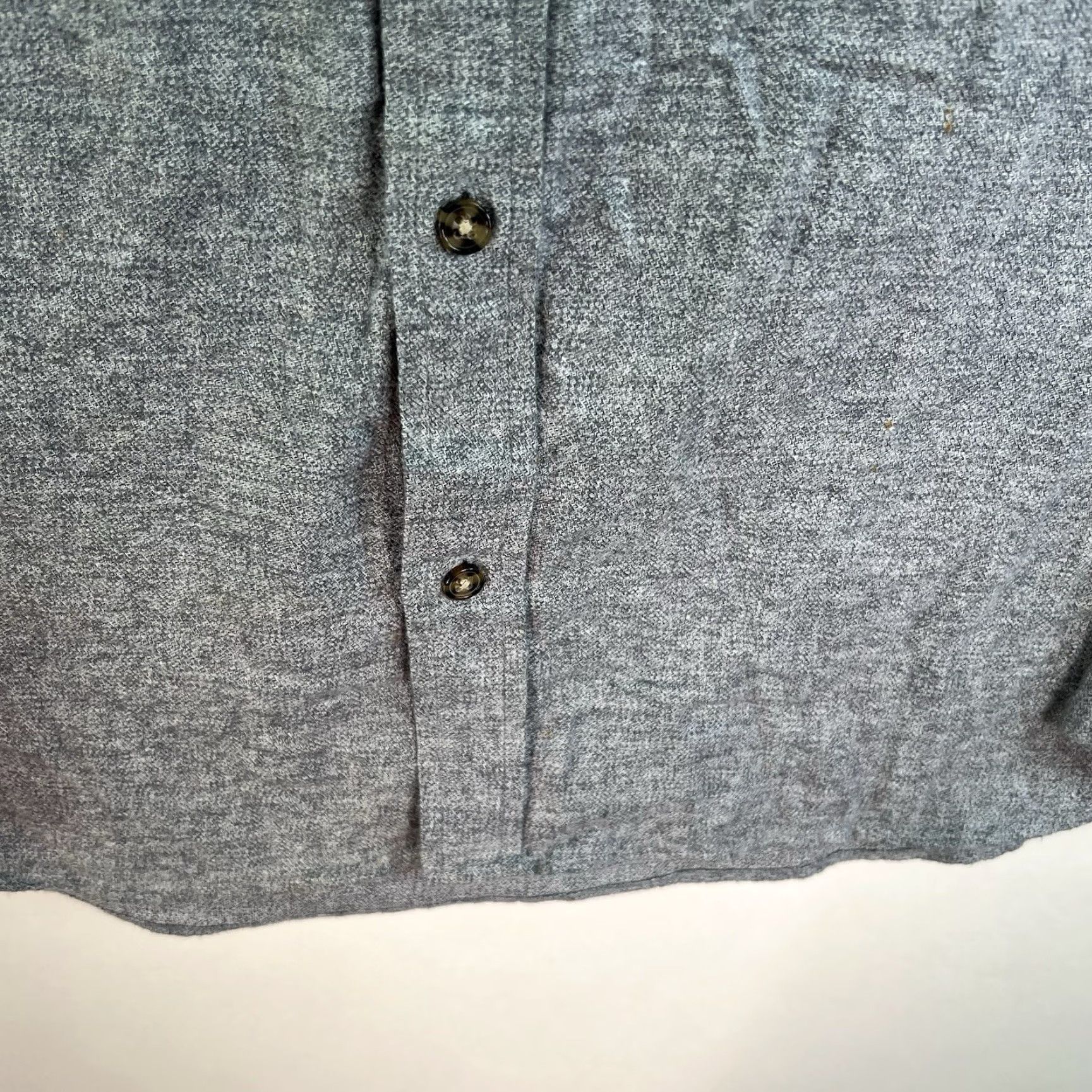 Vintage Wallin & Bros Shirt Men 2XL Gray Flannel Long Sleeve Button-Down Cotton Solid Mens Size US XXL / EU 58 / 5 - 5 Thumbnail