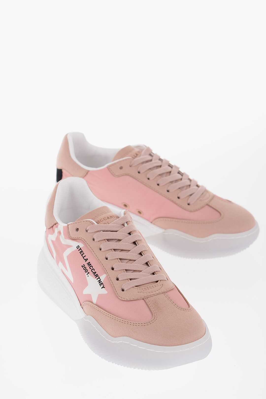 Stella McCartney og1mm0824 Printed Low-Top Sneaker in Pink Size US 7 / IT 37 - 2 Thumbnail