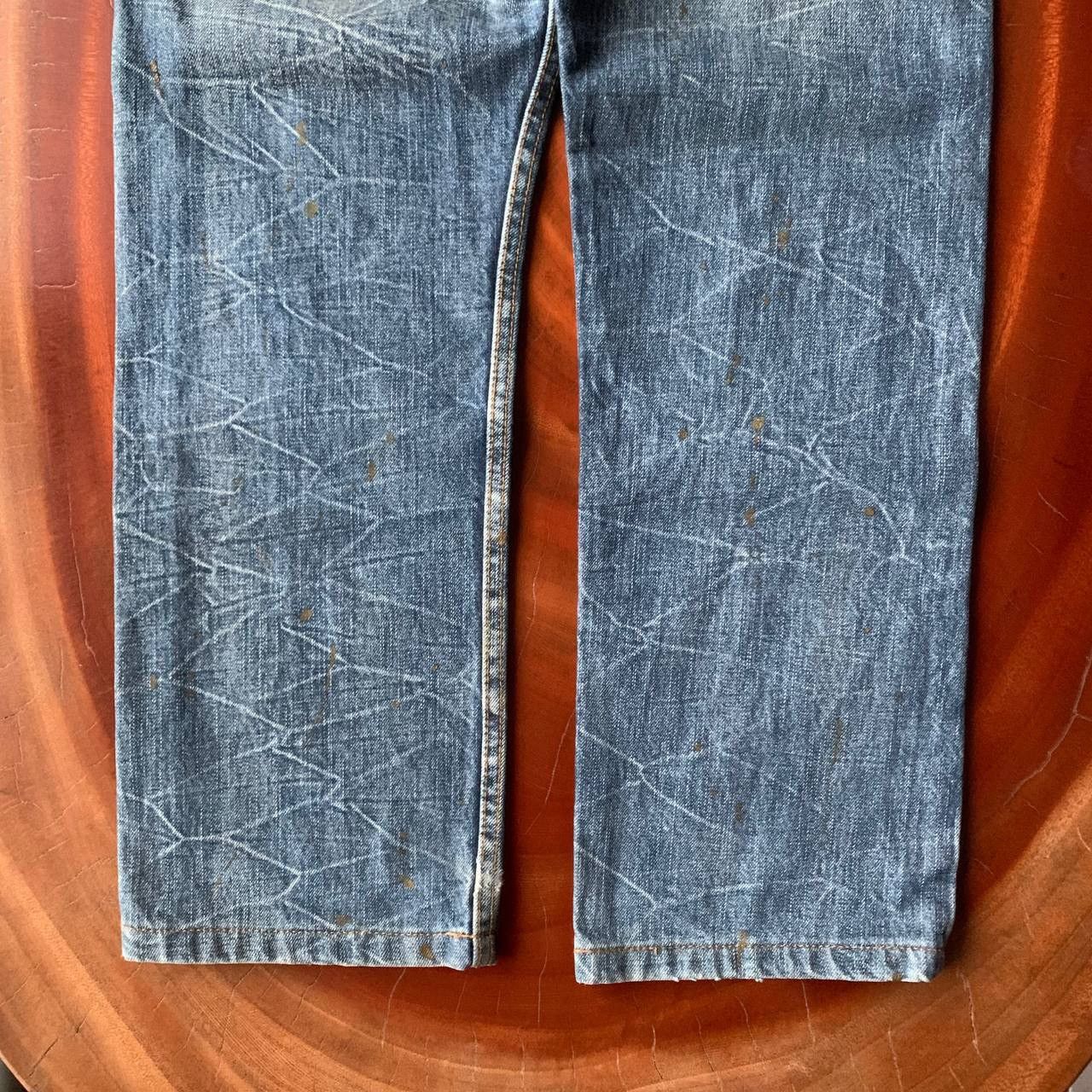 Japanese Brand Distressed Legend Of Glamour LOG Blue Denim Jeans Pants Y2K Size US 31 - 6 Thumbnail