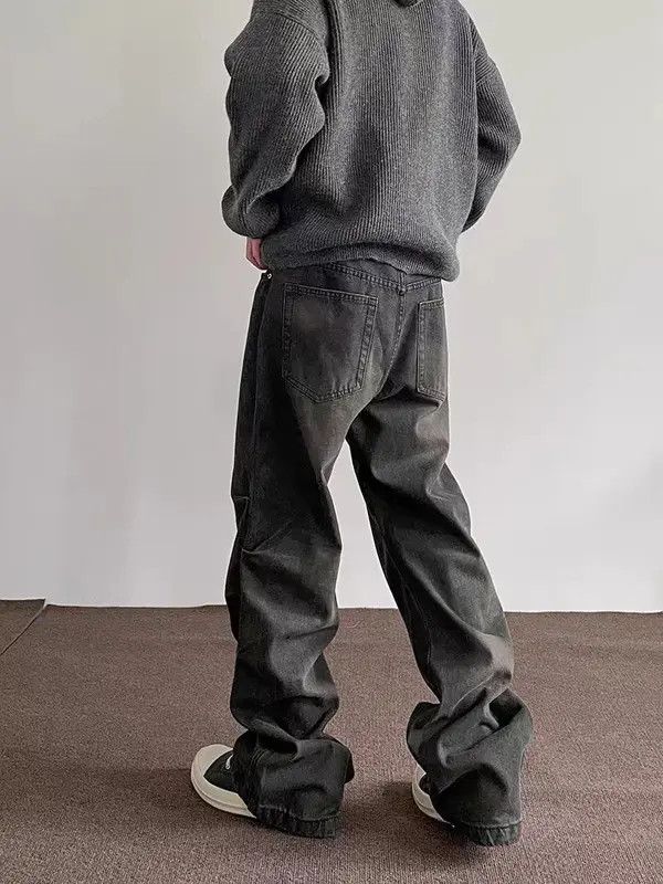 Japanese Brand × Jean Retro pleated silhouette straight-leg bootcut jeans Size US 32 / EU 48 - 4 Thumbnail