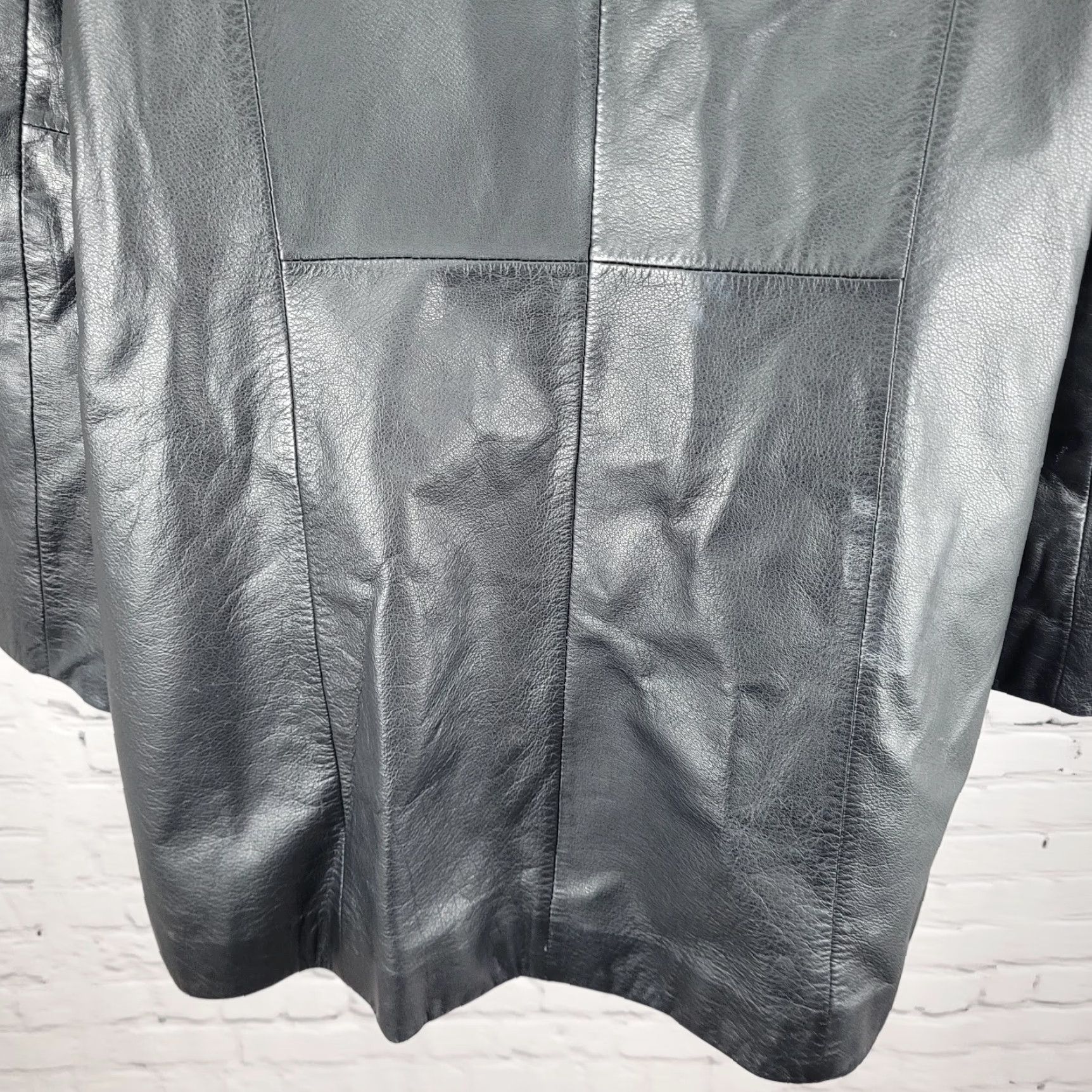 Preston & York Preston & York Jacket Women Black Leather Buttoned Pockets M 90s Classic Casual Size M / US 6-8 / IT 42-44 - 6 Thumbnail