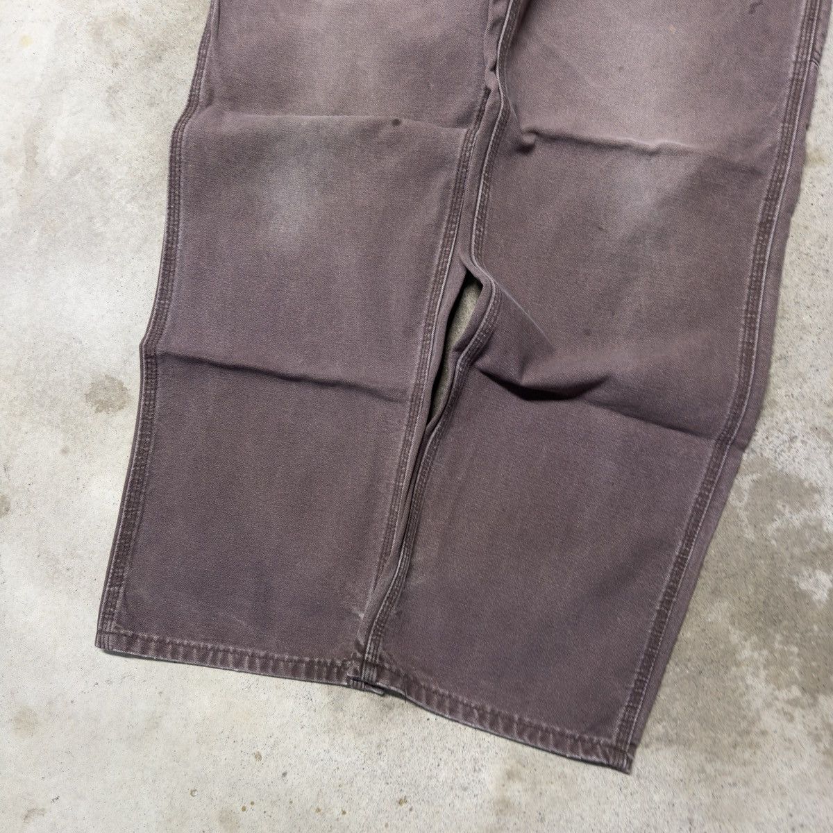 Carhartt × Vintage VINTAGE CARHARTT BAGGY BROWN CANVAS CARPENTER PANTS 34x32 Size US 34 / EU 50 - 9 Thumbnail