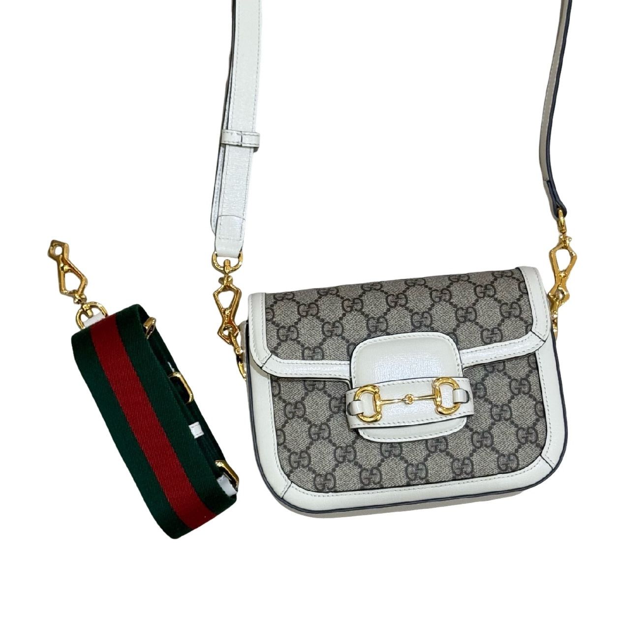 Gucci Gucci Horsebit 1955 Mini Canvas Crossbody Bag One Size Size ONE SIZE - 1 Thumbnail