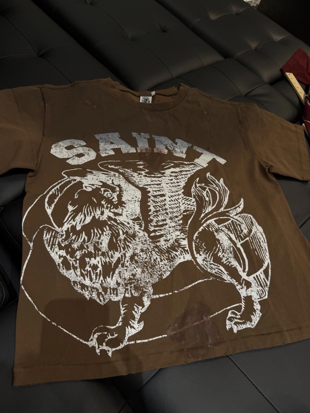 Saint Vanity Size L - Saint Vanity T-shirt 2025 Brown Authentic (NEW) Size US L / EU 52-54 / 3 - 4 Thumbnail