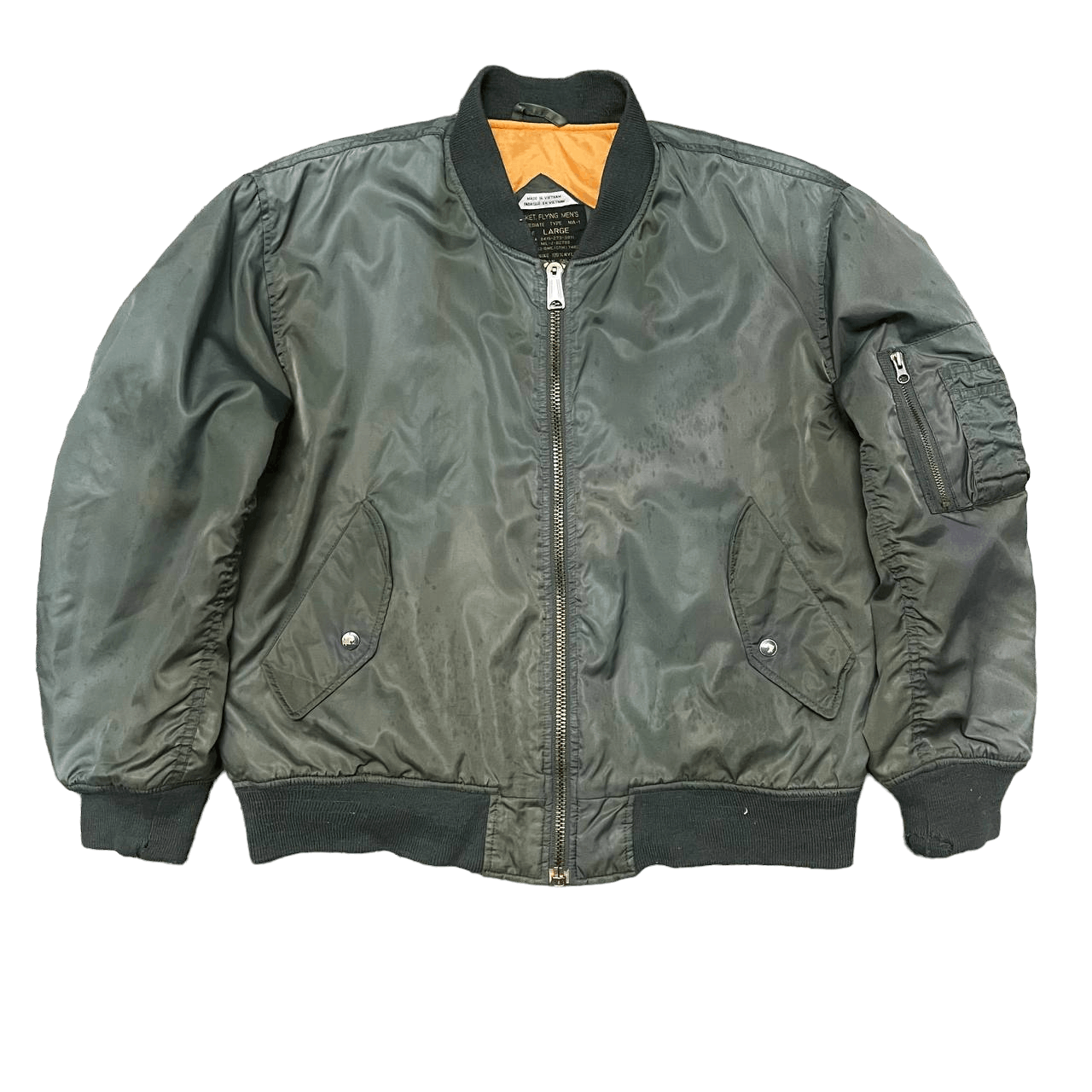 Japanese Brand Vintage Ma1 Bayleaf Military Bomber Flying Jacket Size US L / EU 52-54 / 3 - 1 Thumbnail