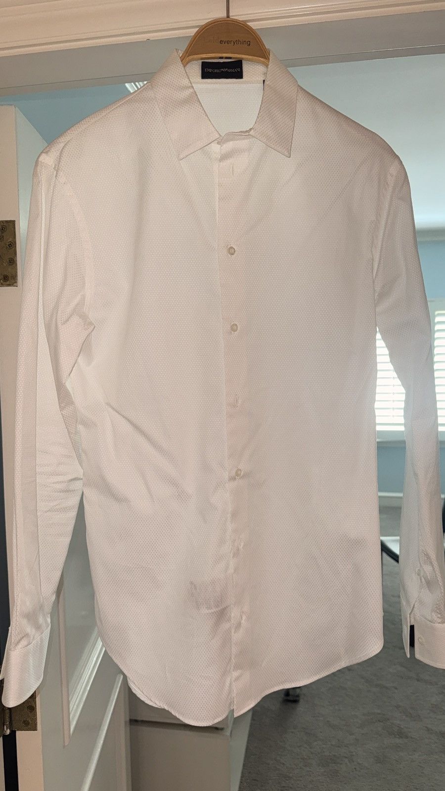 Emporio Armani Emporio Armani Textured Dobby Weave Shirt Size US M / EU 48-50 / 2 - 1 Thumbnail