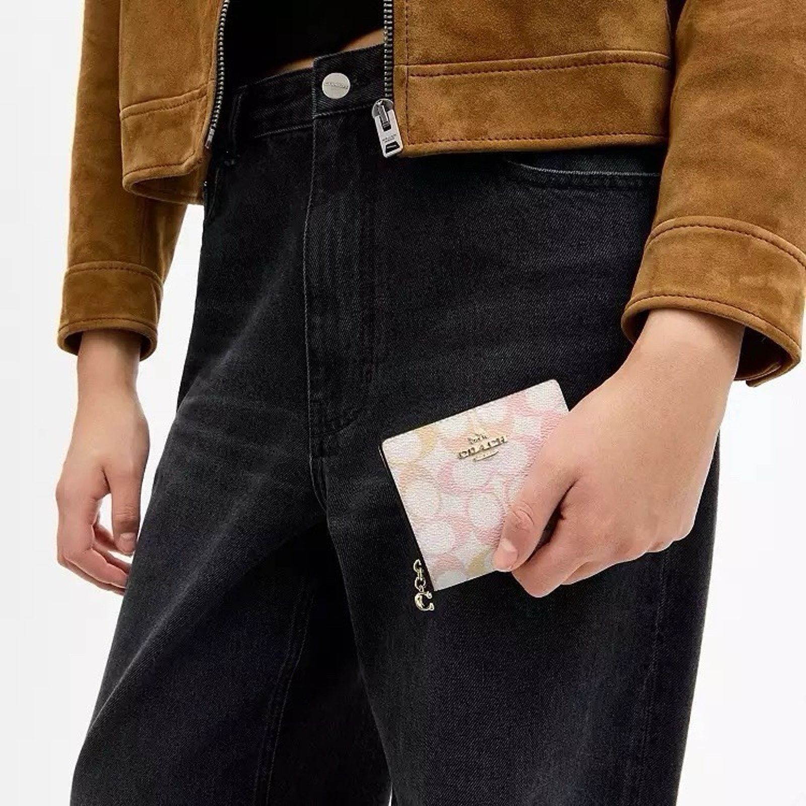 Coach NWT Coach Snap Wallet Pretty Gold/Chalk/Pink CEC37 Size ONE SIZE - 9 Thumbnail