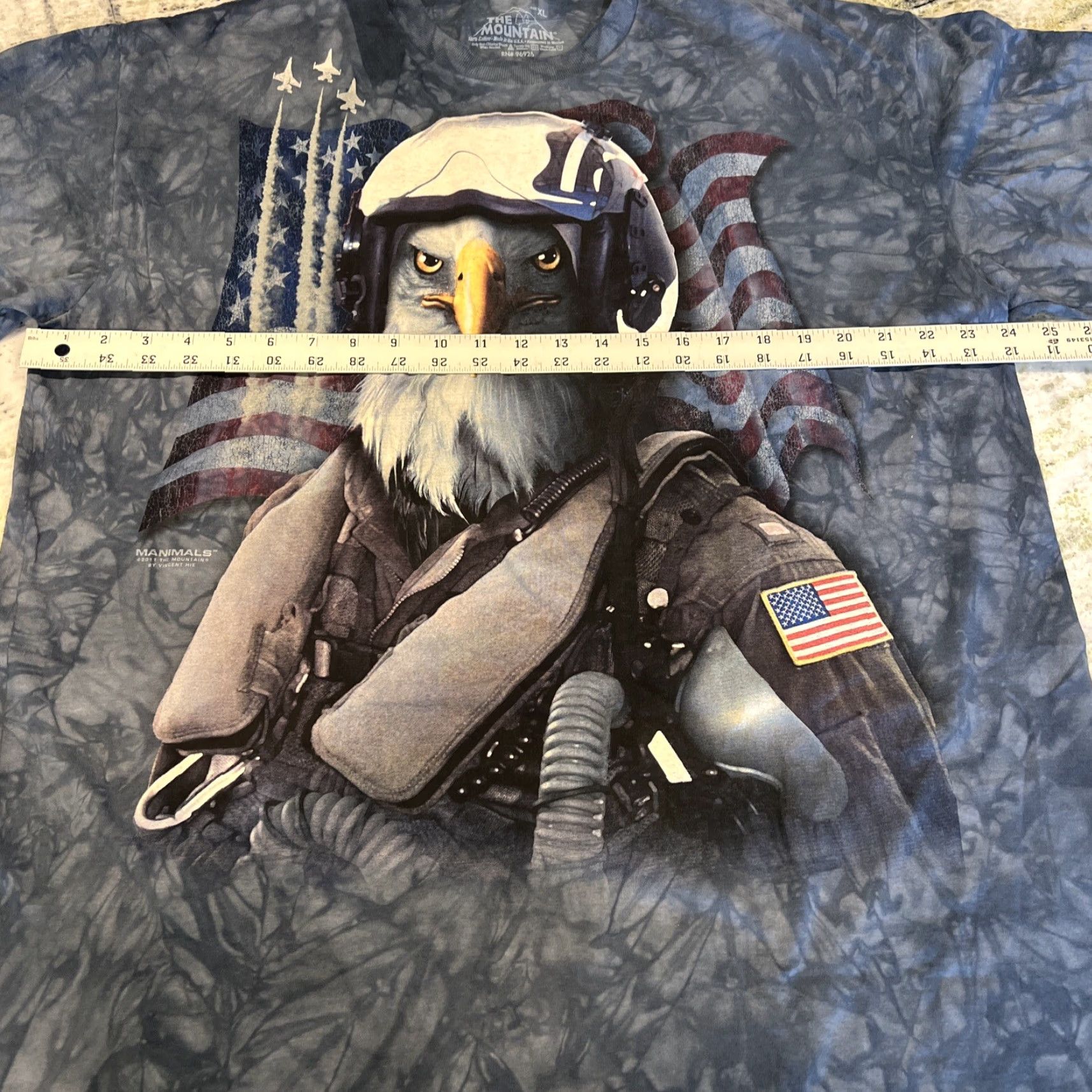 The Mountain The Mountain Manimals Eagle Pilot T-Shirt XL Long Sleeve Crew Neck Men Blue Graphic 2011 Vincent Hie Size US XL / EU 56 / 4 - 7 Thumbnail