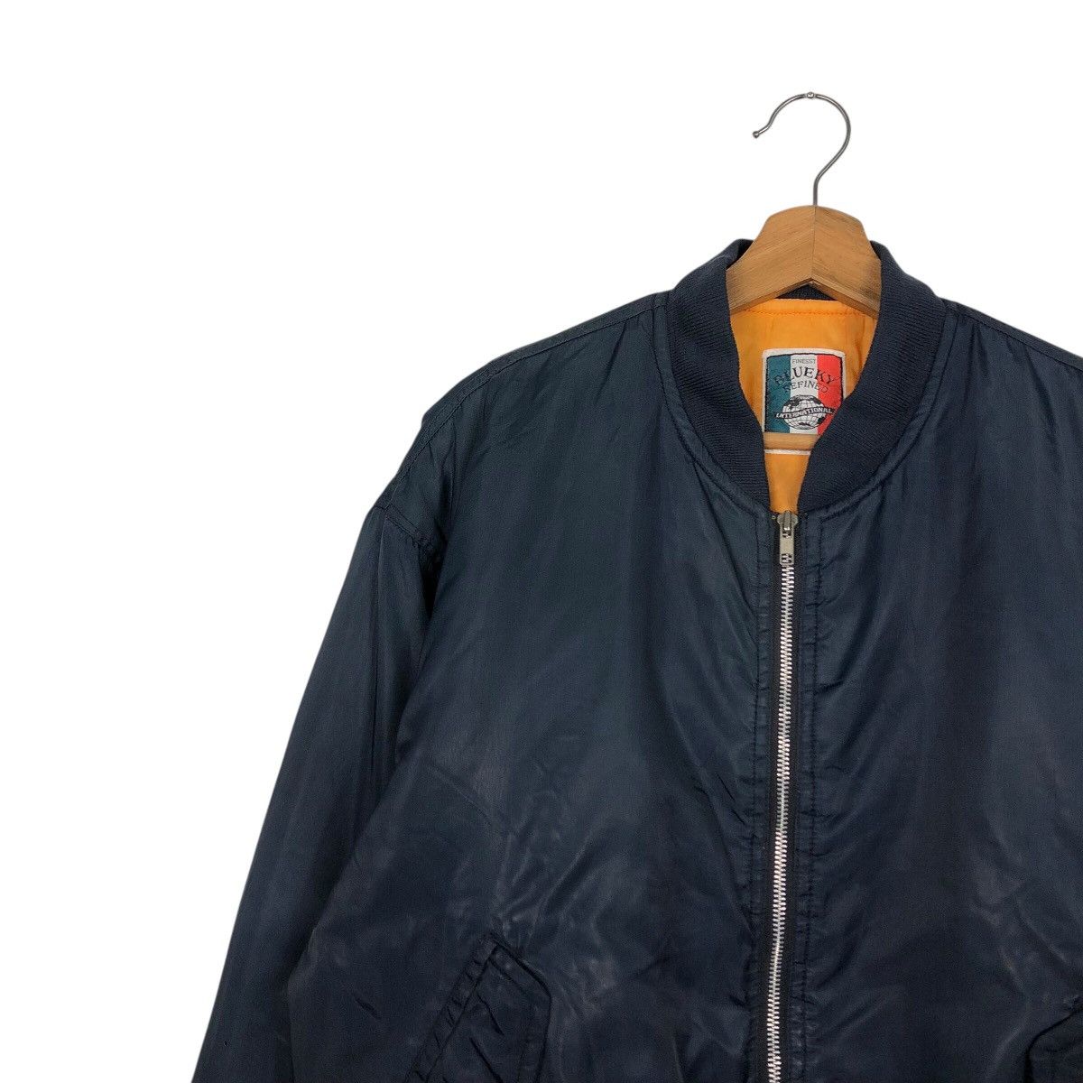 Japanese Brand × Vintage 📌Vintage Bomber Jacket Riot Riot Blueky Refined Issey Miyake Size US M / EU 48-50 / 2 - 8 Thumbnail