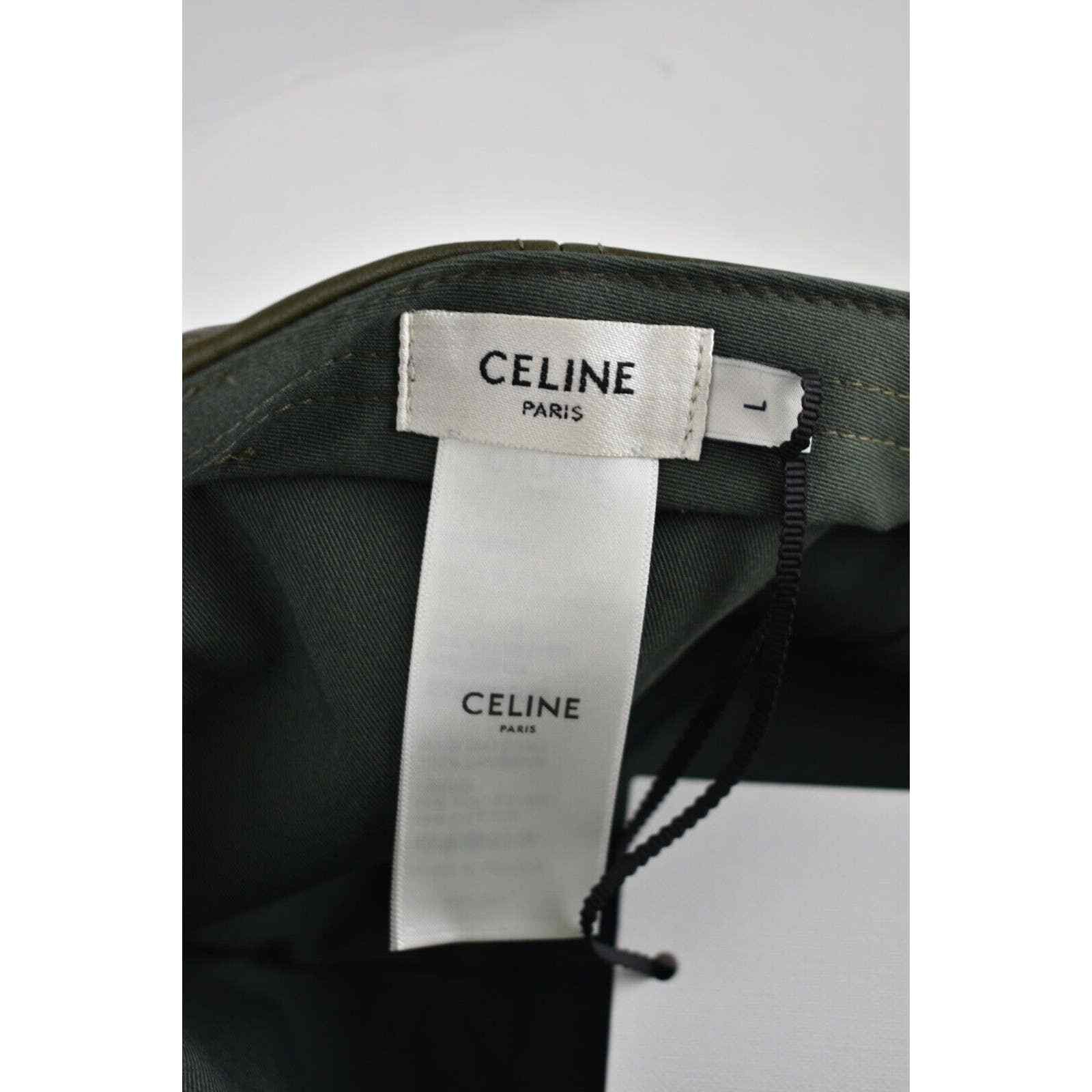 Celine Celine Paris Lamb Leather White Baseball Cap Hat L Large Size ONE SIZE - 11 Thumbnail