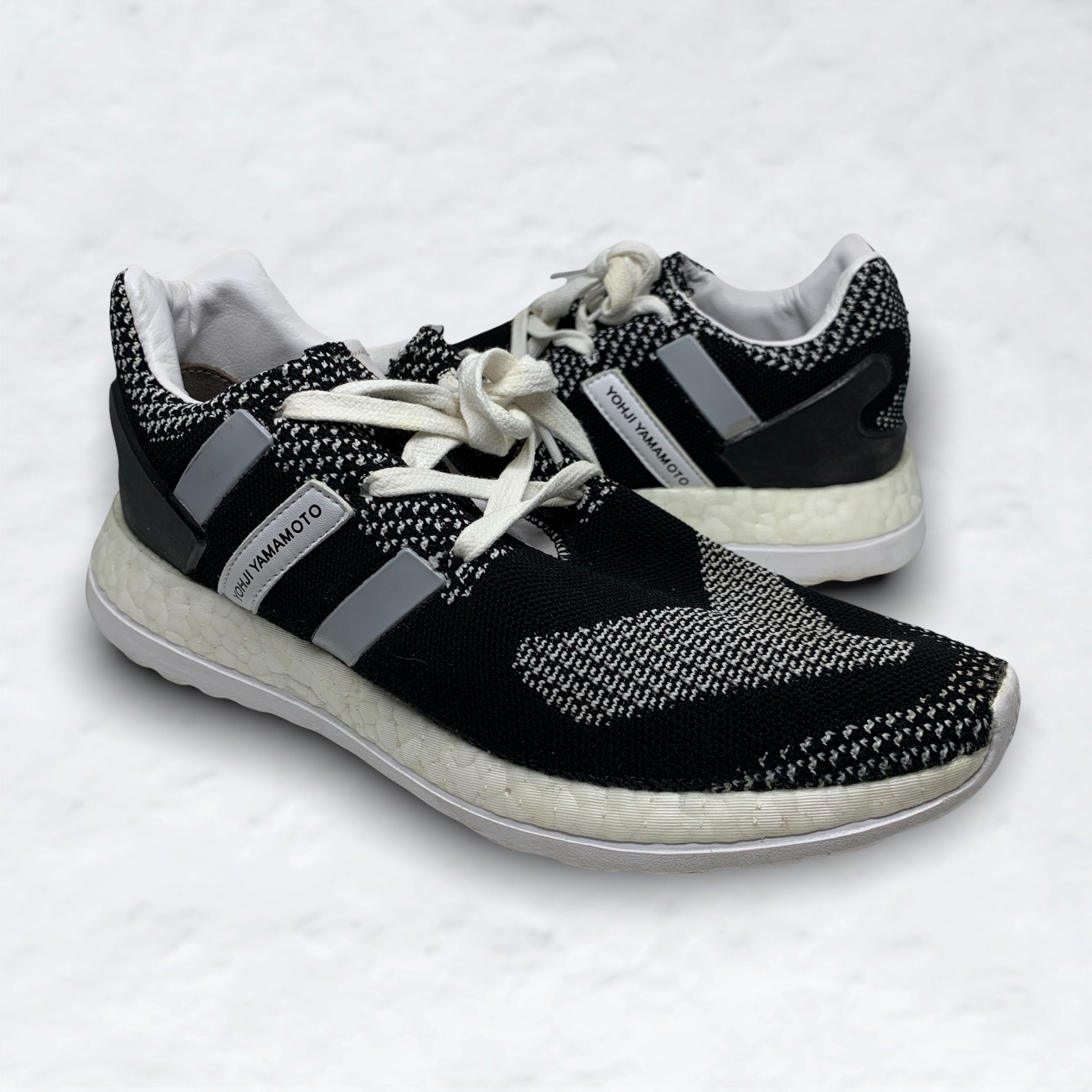 Adidas y3 pure boost zg knit black white best sale