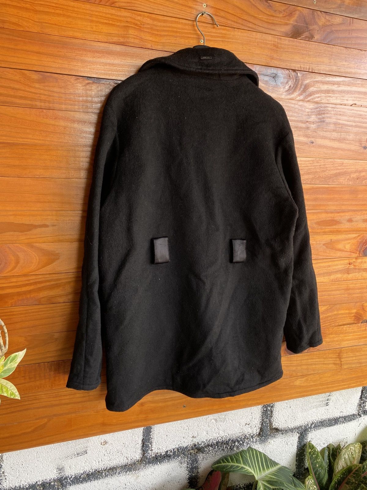 Armani Vintage Armani Jeans Black Wool Zip Jacket Minimal Designer Size US M / EU 48-50 / 2 - 11 Thumbnail
