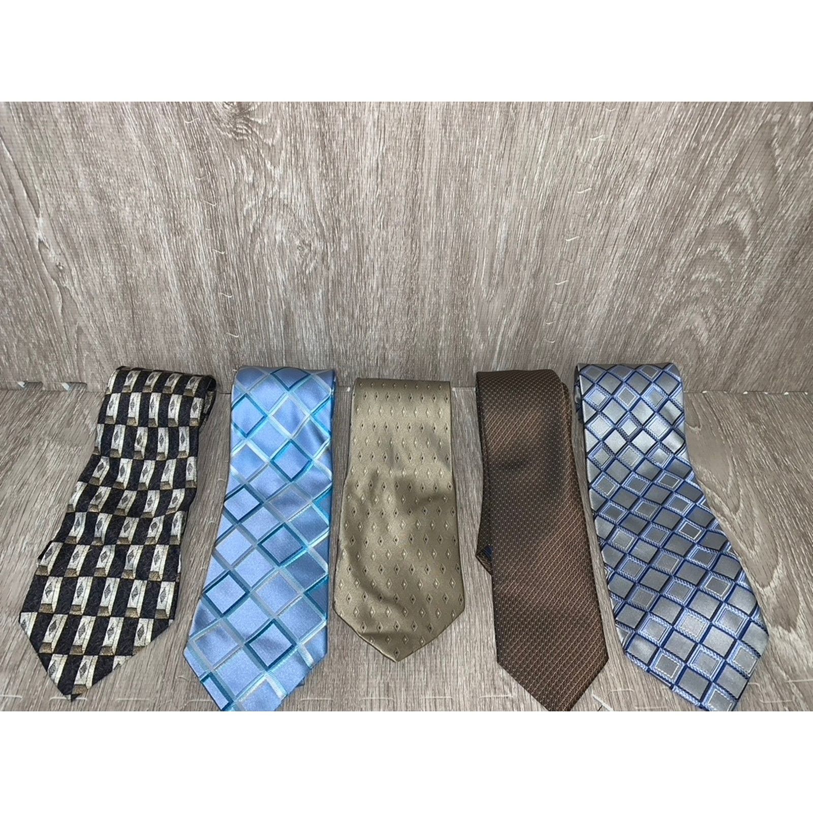 Stafford Stafford Men's Silk Neckties Set of 5 Geometric Patterns Size ONE SIZE - 1 Thumbnail