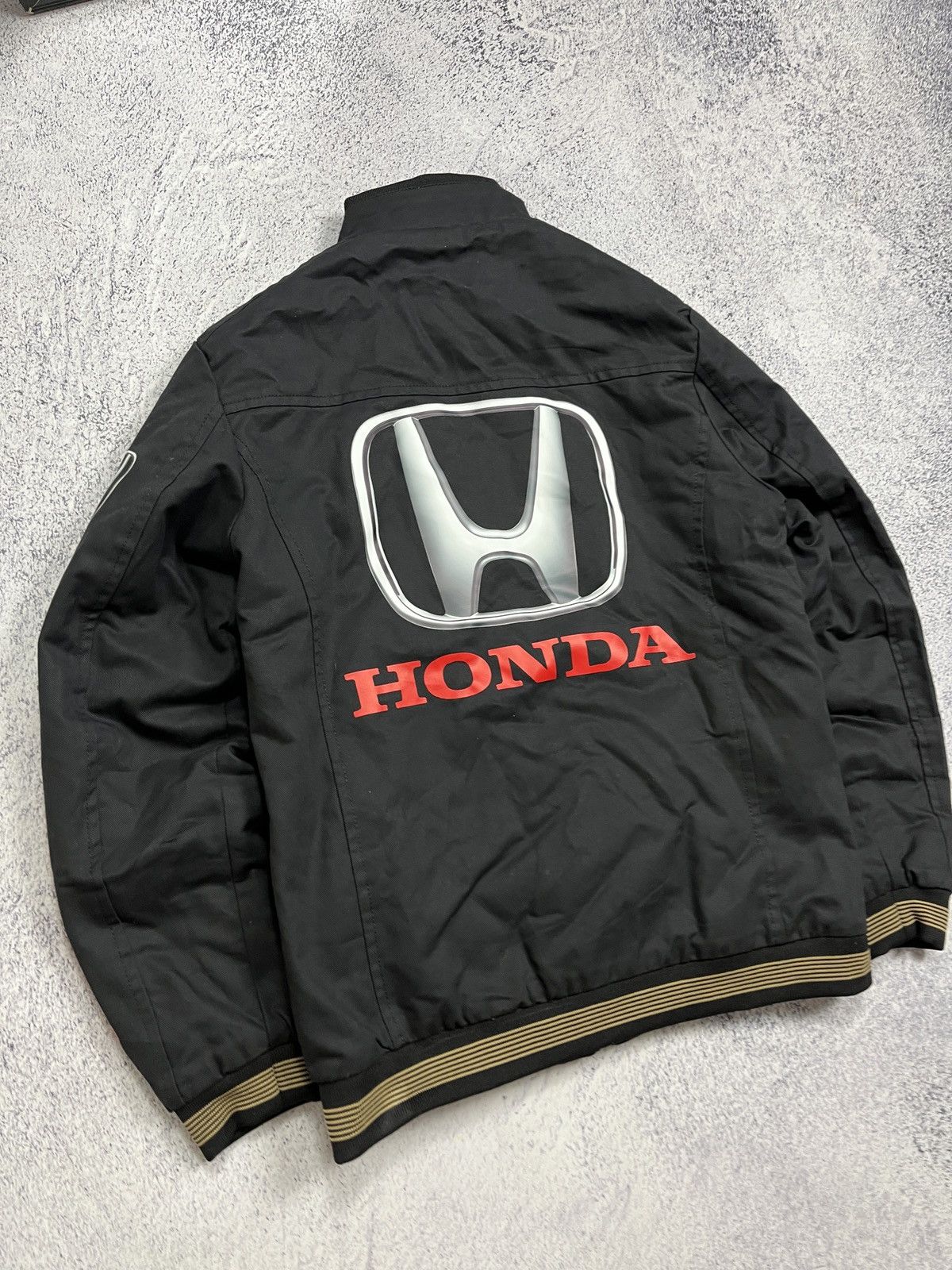 Honda × Japanese Brand × Vintage Vintage Honda Racing Jacket Faux Fur Lined Sherpa Hype Y2k Size US S / EU 44-46 / 1 - 14 Thumbnail