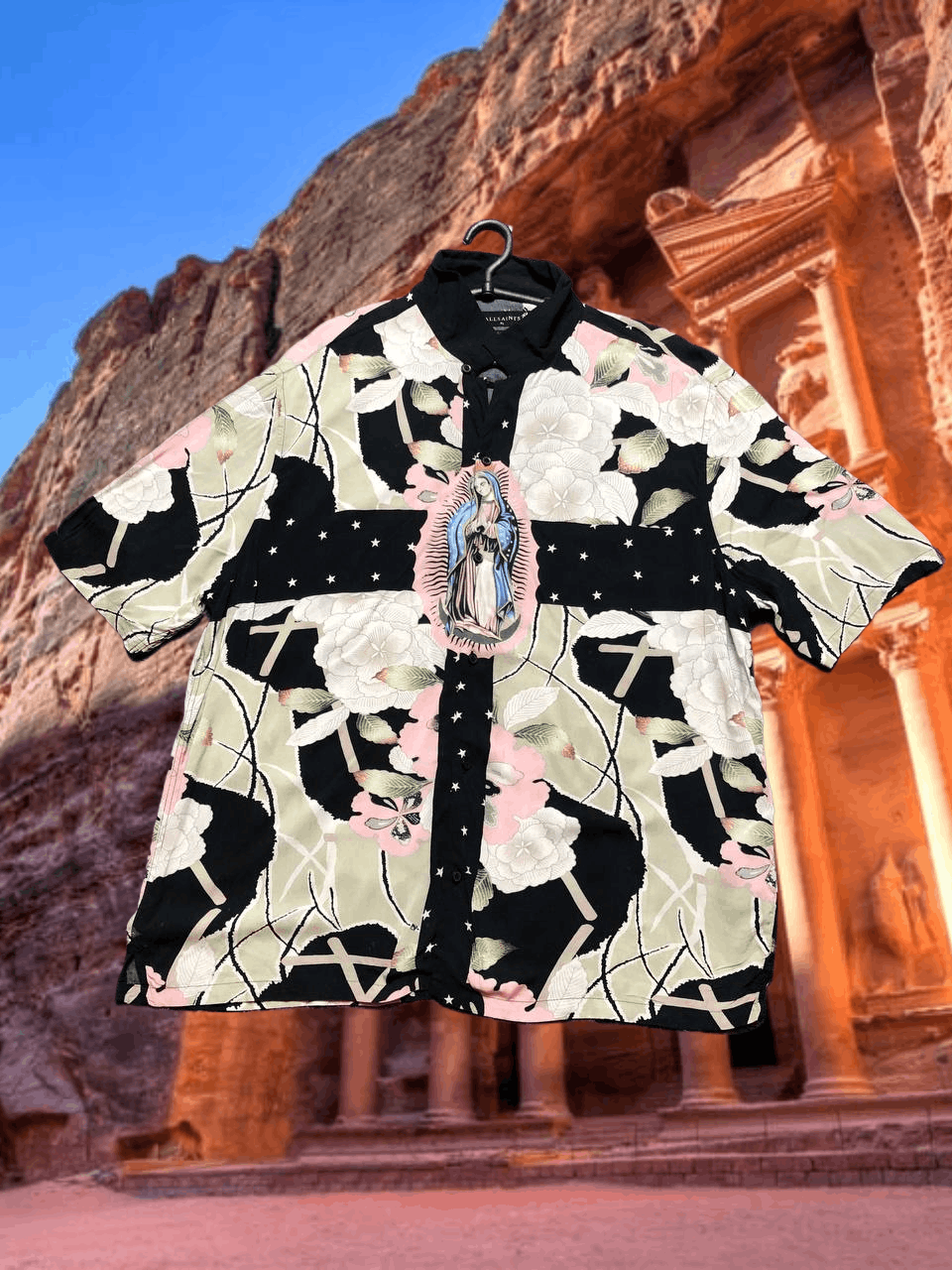 Allsaints Vintage Allsaints hawaii style print Shirt Y2K relaxed fid Size US XL / EU 56 / 4 - 1 Thumbnail
