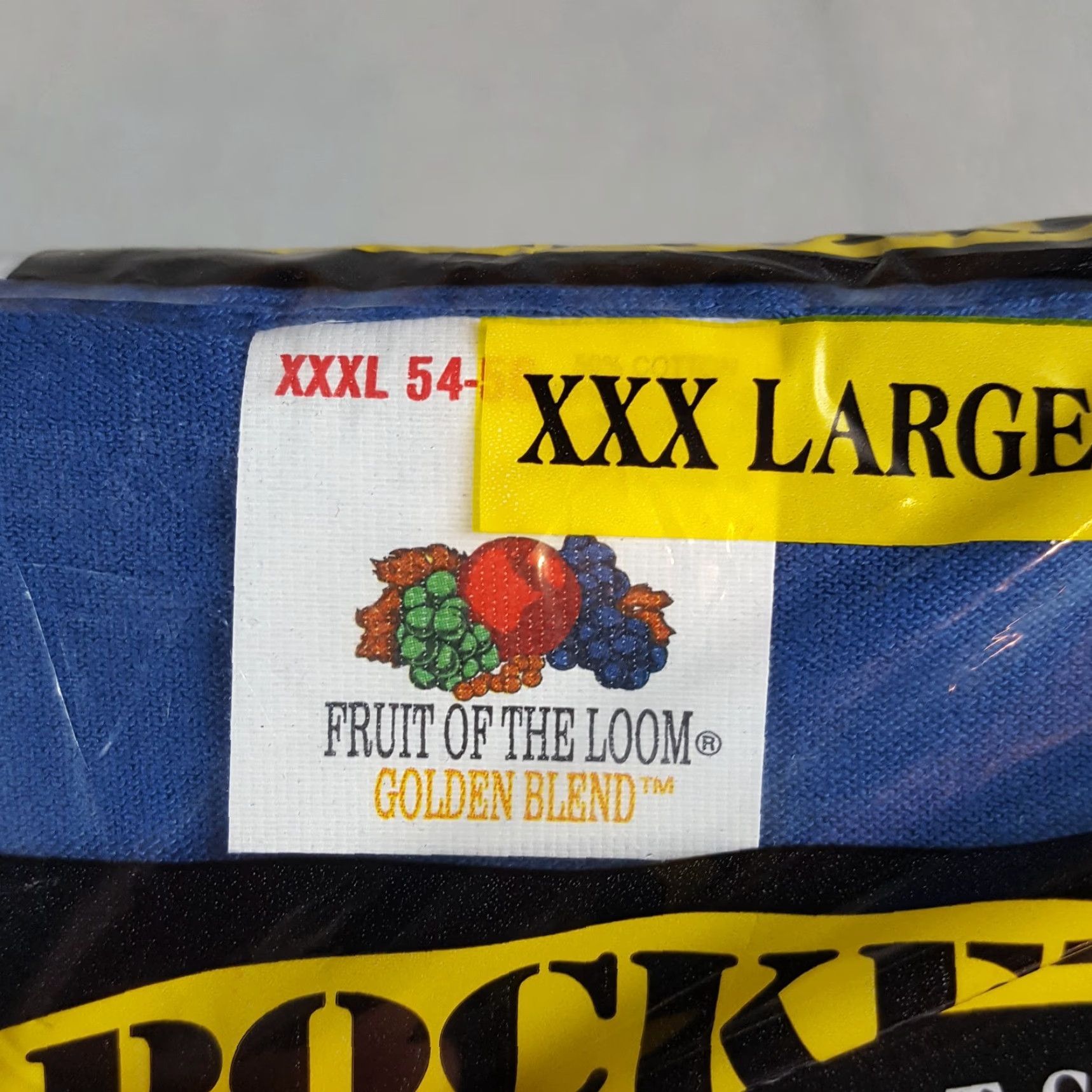 Fruit Of The Loom VINTAGE Fruit of the Loom 90s Y2K Blue Pocket T-Shirt Men's 3XL Regular Fit 1996 Retro Grunge Size US XXL / EU 58 / 5 - 6 Thumbnail