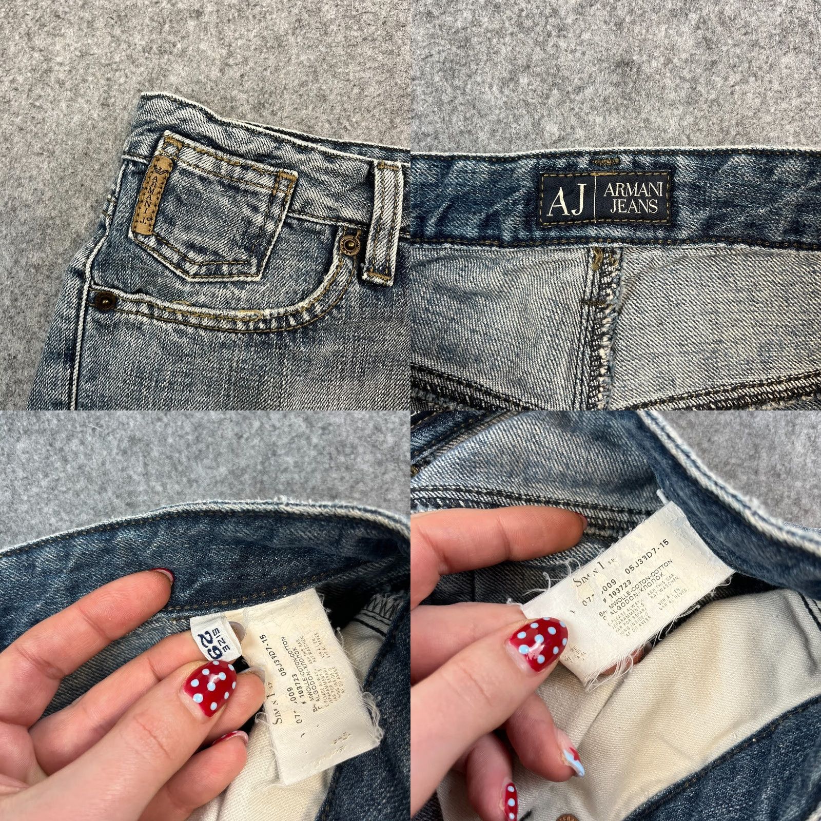 Vintage Armani Jeans Jeans Bootcut Light Wash 29 in Inside Leg 29 Regular Blue Womens Fit Stretch Mid Rise 10 UK 10 Size 32" / US 10 / IT 46 - 8 Thumbnail