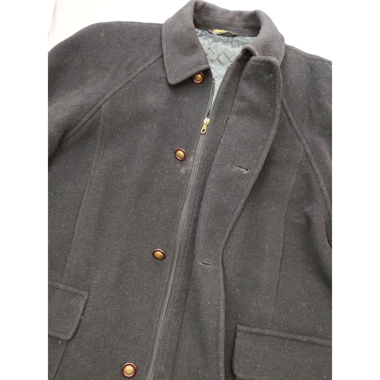 Vintage Vintage Marshall Field's Coat Mens 44 Charcoal Wool Cashmere Overcoat Italy 80s | Coat | Mens | Adult Medium? Size US S / EU 44-46 / 1 - 2 Thumbnail