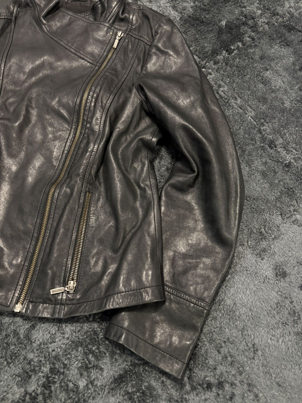 If Six Was Nine Gothic Biker Jacket Side Zip Punk LGB Rick Owens Vibe Size M / US 6-8 / IT 42-44 - 2 Thumbnail