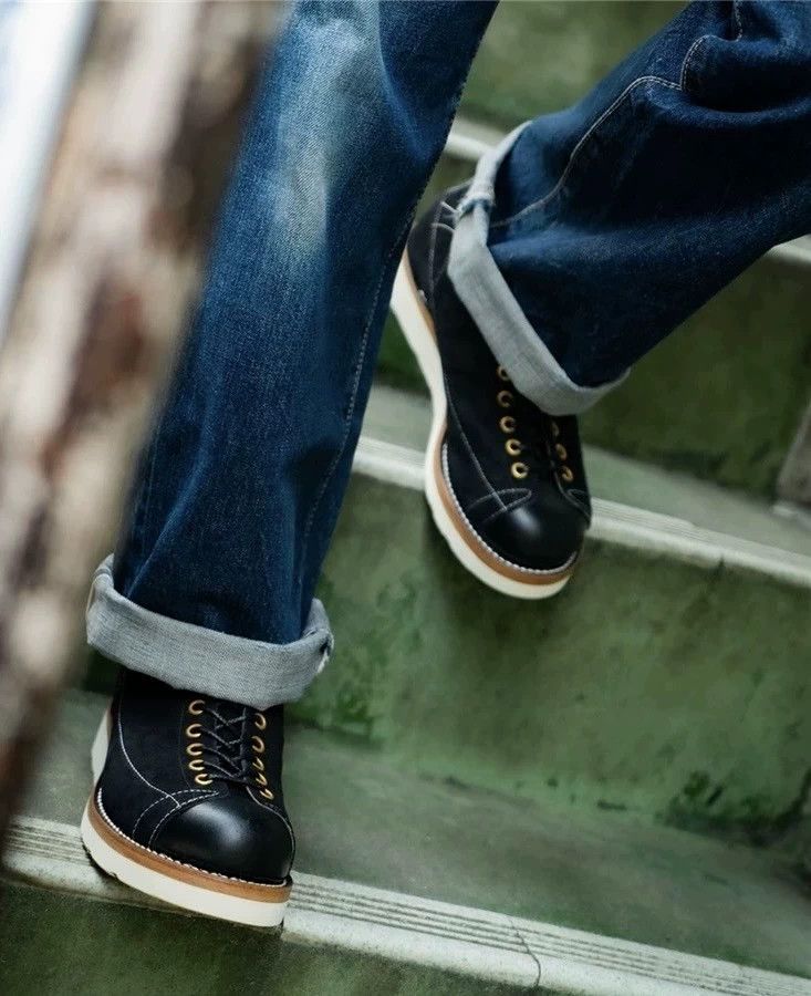The Real McCoy's The Real McCoy's Short Face Cowhide Work Boots Monkey Boots Size US 9.5 / EU 42-43 - 4 Thumbnail