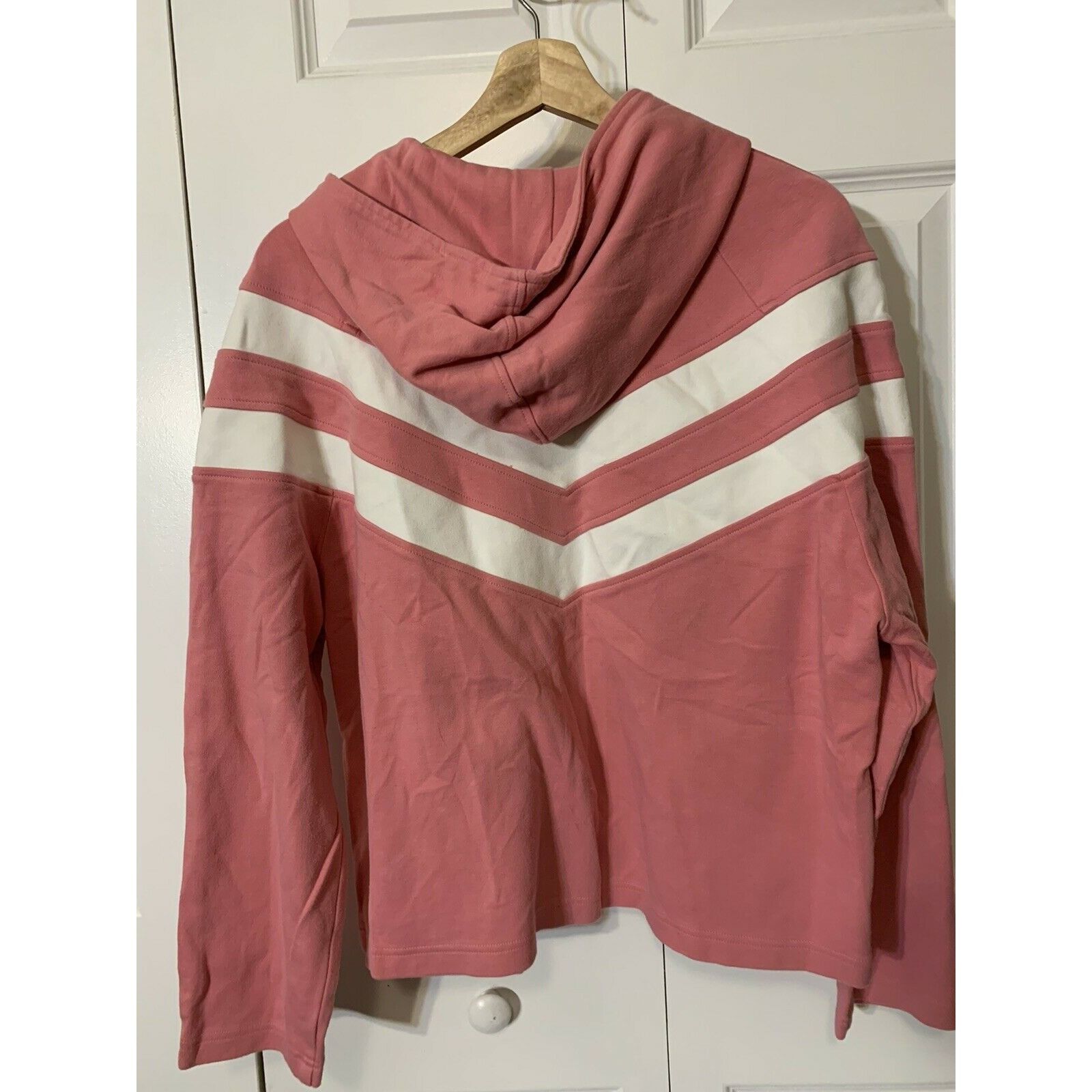 Boston Proper BOSTON PROPER Sz L Black Cotton Windbreaker Full Zip Pink St Size L / US 10 / IT 46 - 4 Thumbnail