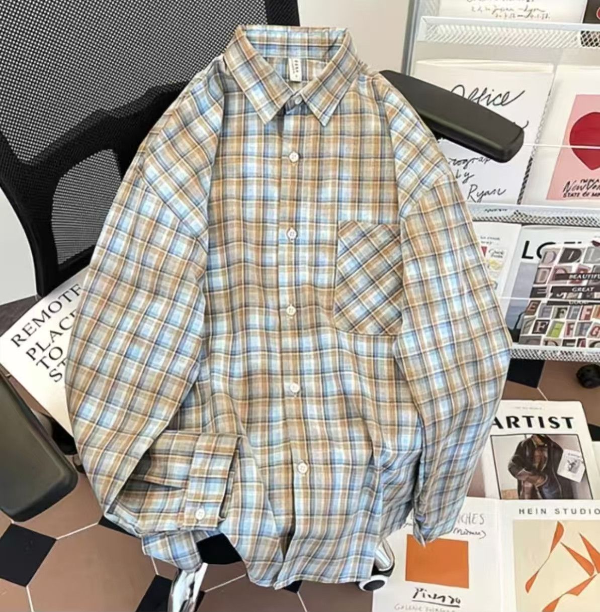 Vintage Vintage Plaid Zip-Up Overshirt Size US M / EU 48-50 / 2 - 2 Thumbnail