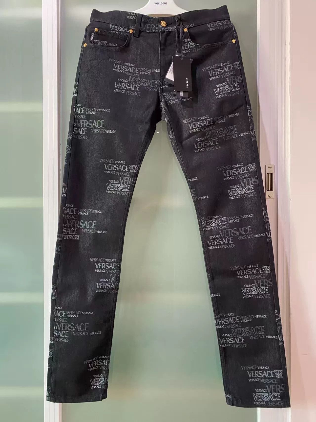 Versace Versace Washed Denim Pants Size US 31 - 1 Thumbnail