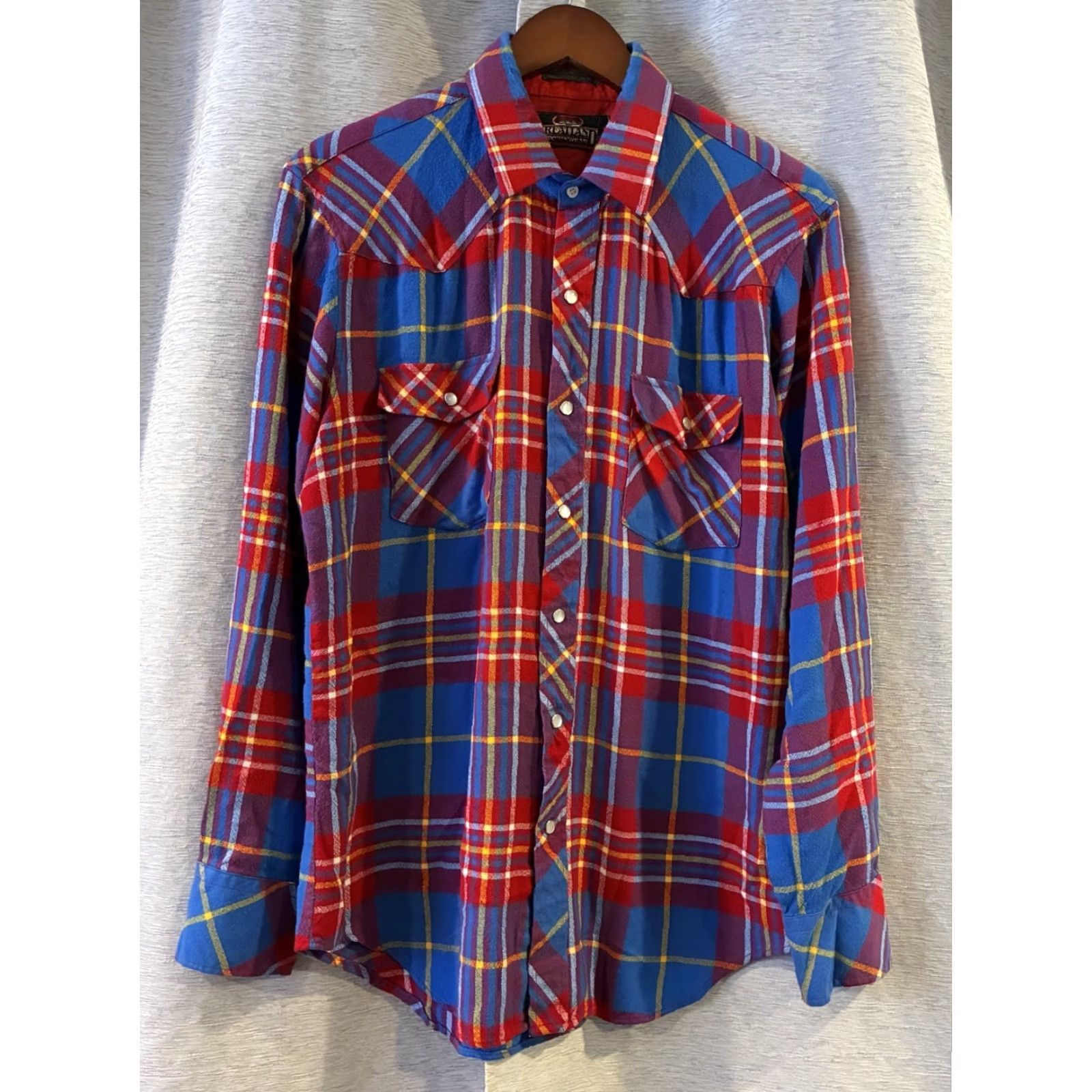 Vintage VINTAGE Greatland Pearl Snap Shirt Mens M Red Plaid Shirt Long Sleeve Button-Up Collared Size US M / EU 48-50 / 2 - 2 Thumbnail