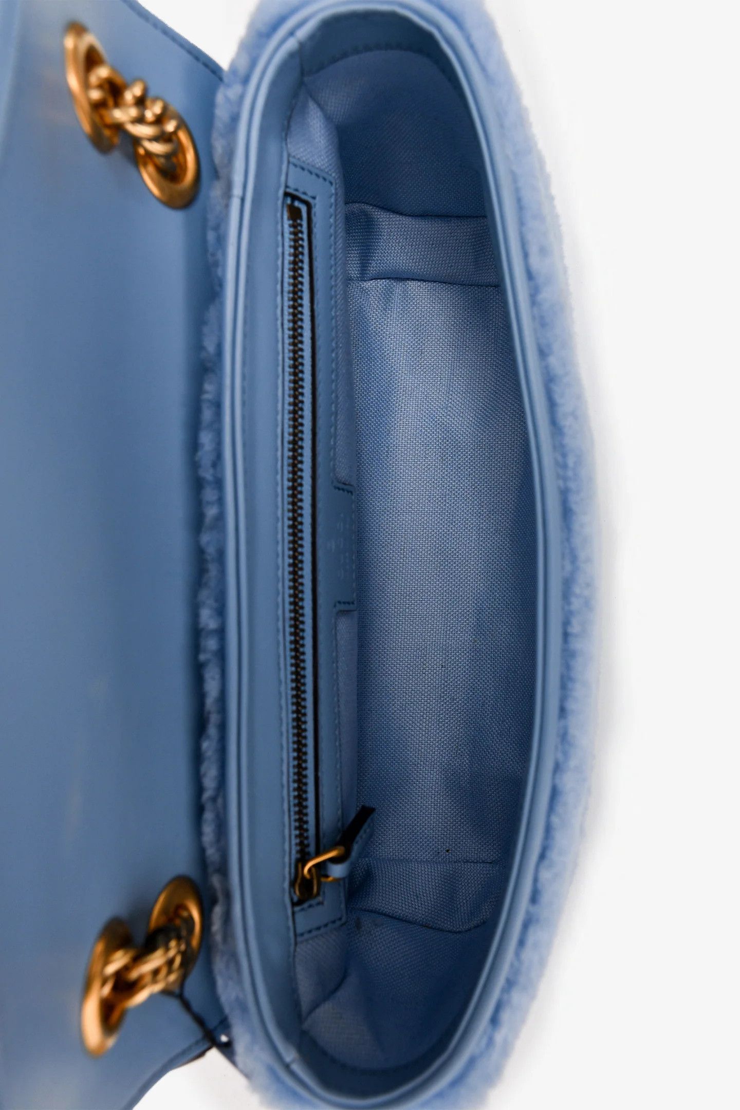 Gucci o1s1wg110225 Size:OS /GG Marmont Small Shoulder Bag in Blue Size ONE SIZE - 7 Thumbnail