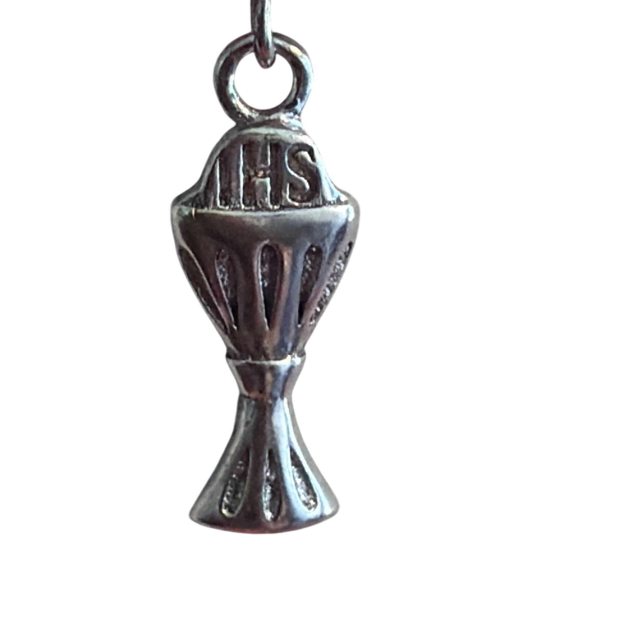 Other Sterling Silver Faux Pearl Necklace IHS Chalice Pendant Firs Size ONE SIZE - 2 Thumbnail