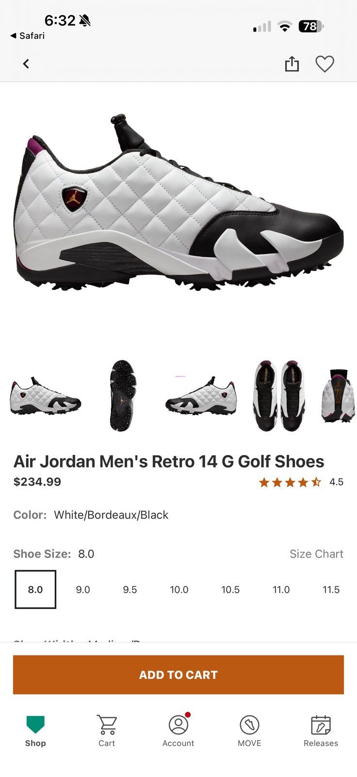 Nike Nike Air Jordan 14 retro NRG golf shoe Size US 8 / EU 41 - 9 Thumbnail