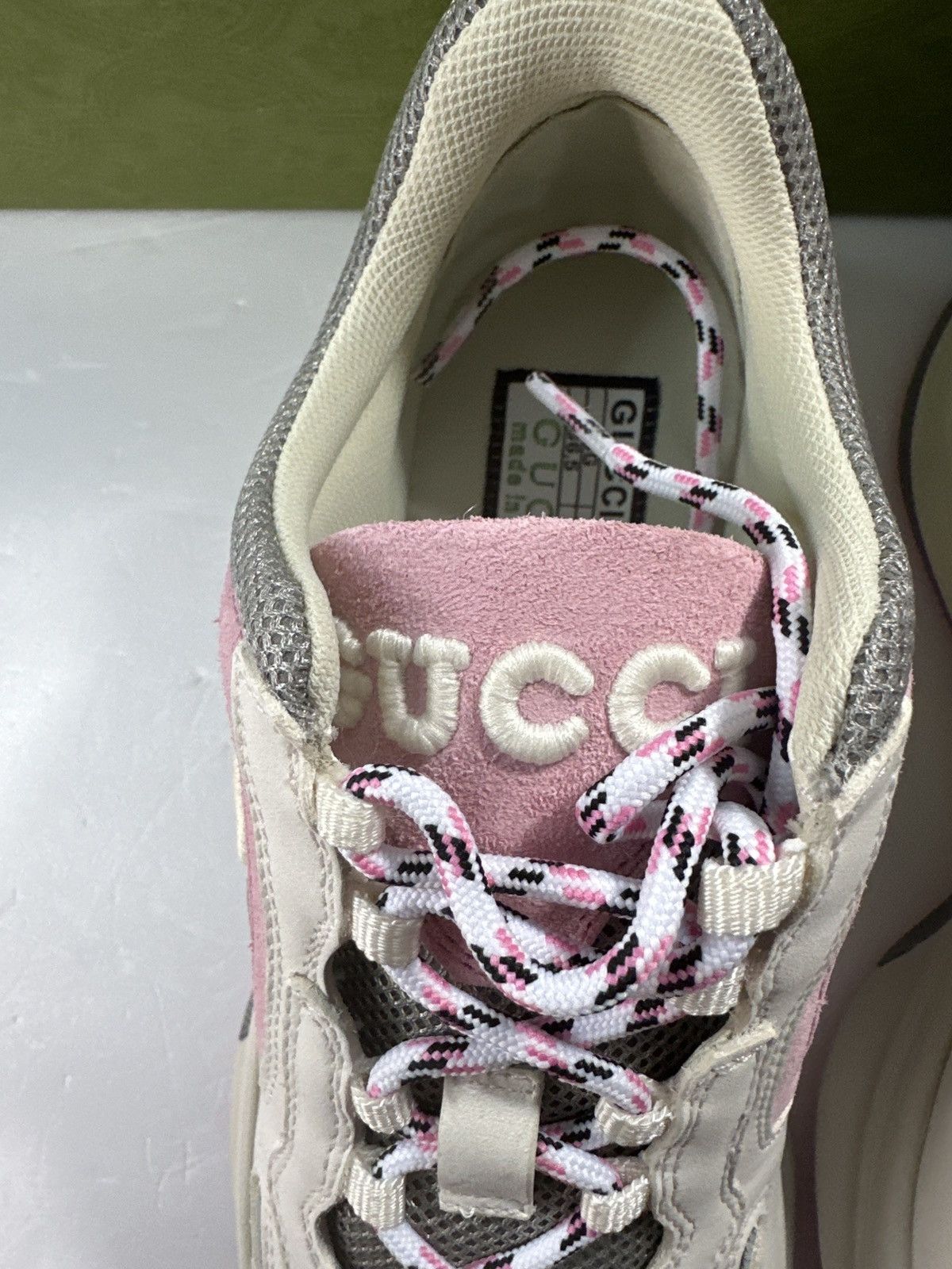 Gucci Gucci Run Premiem Suede Mesh Sneakers Size US 6.5 / IT 36.5 - 7 Thumbnail